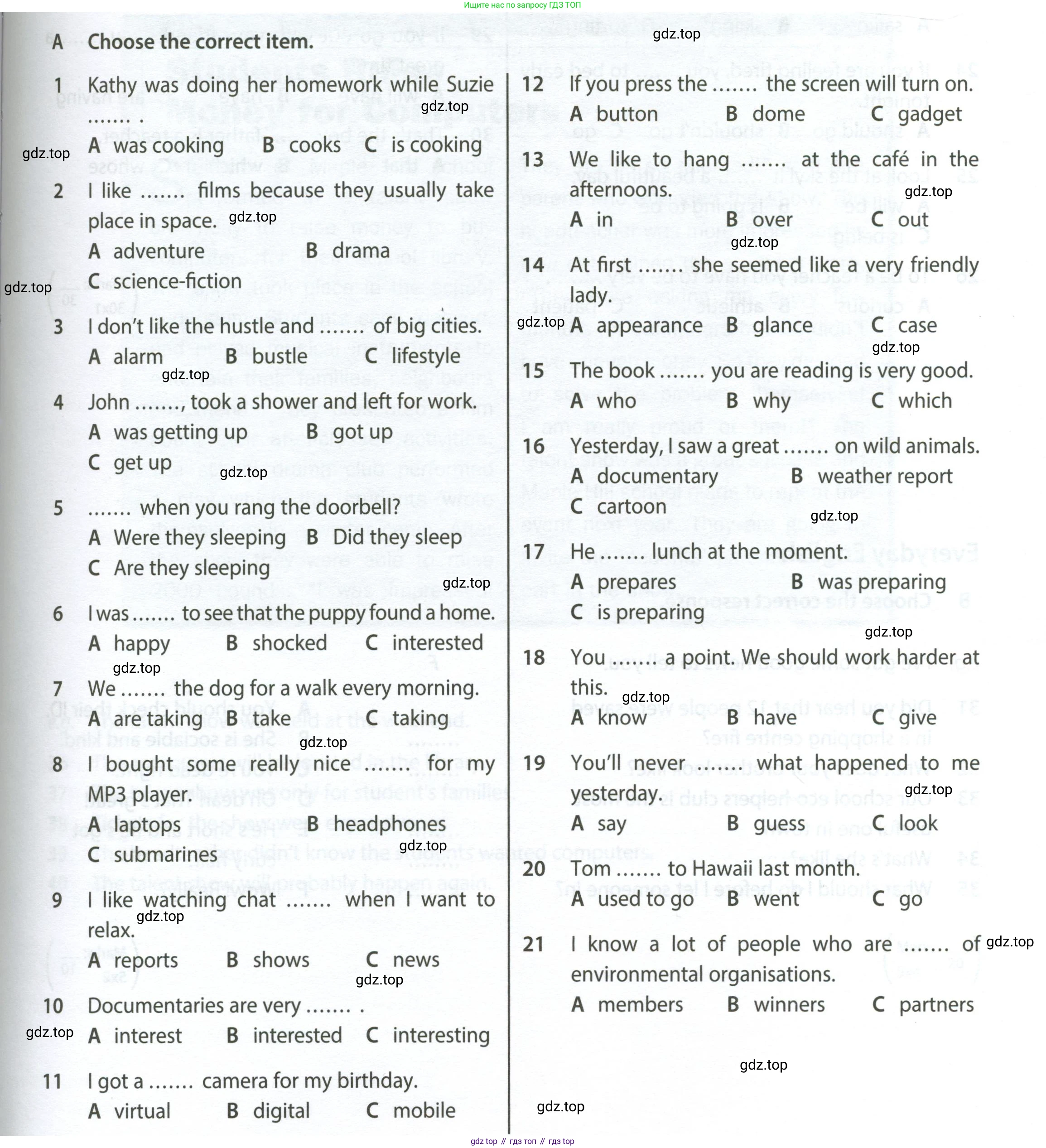 ГДЗ Английский язык (english), 7 класс контрольные задания (test booklet), авторы: Ваулина Юлия Евгеньевна (Vaulina Julia), Дули Дженни (Dooley Jenny), Подоляко Ольга Евгеньевна (Podolyako Olga), Эванс Вирджиния (Evans Virginia), издательство Просвещение, Москва, 2023, розового цвета, страница 45, номер A, Условие 2023-2027