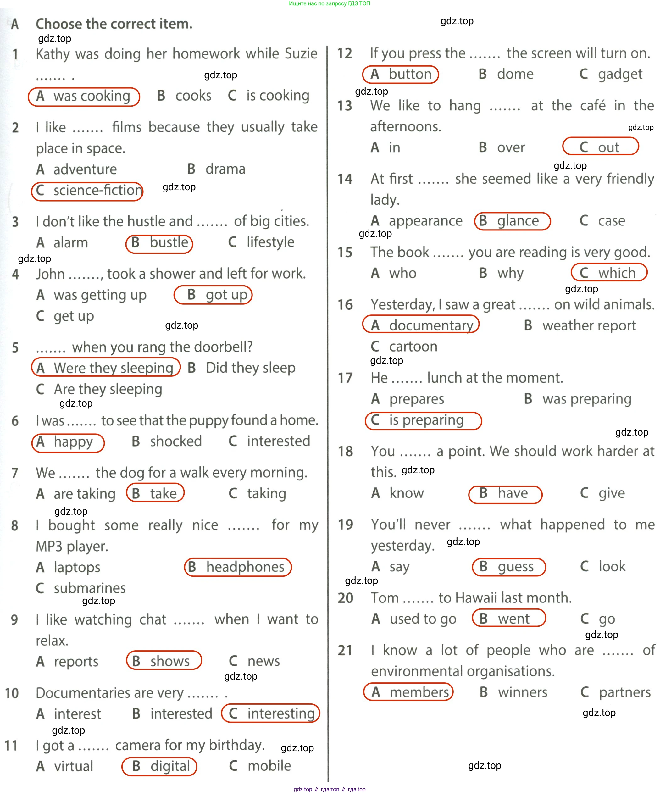 ГДЗ Английский язык (english), 7 класс контрольные задания (test booklet), авторы: Ваулина Юлия Евгеньевна (Vaulina Julia), Дули Дженни (Dooley Jenny), Подоляко Ольга Евгеньевна (Podolyako Olga), Эванс Вирджиния (Evans Virginia), издательство Просвещение, Москва, 2023, розового цвета, страница 45, номер A, Решение 2 (2023-2027)