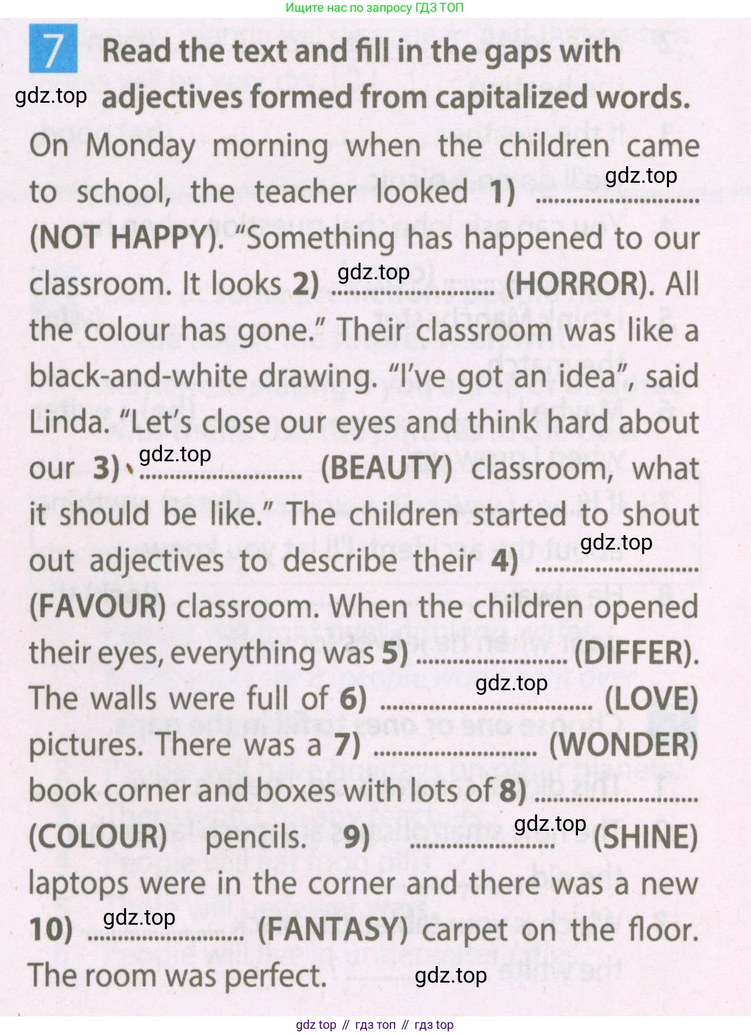 Английский язык (english), 7 класс Рабочая тетрадь (workbook), авторы: Ваулина Юлия Евгеньевна (Vaulina Julia), Дули Дженни (Dooley Jenny), Подоляко Ольга Евгеньевна (Podolyako Olga), Эванс Вирджиния (Evans Virginia), издательство Просвещение, Москва, 2023, красного цвета, страница 34, номер 7, Условие 2023-2027