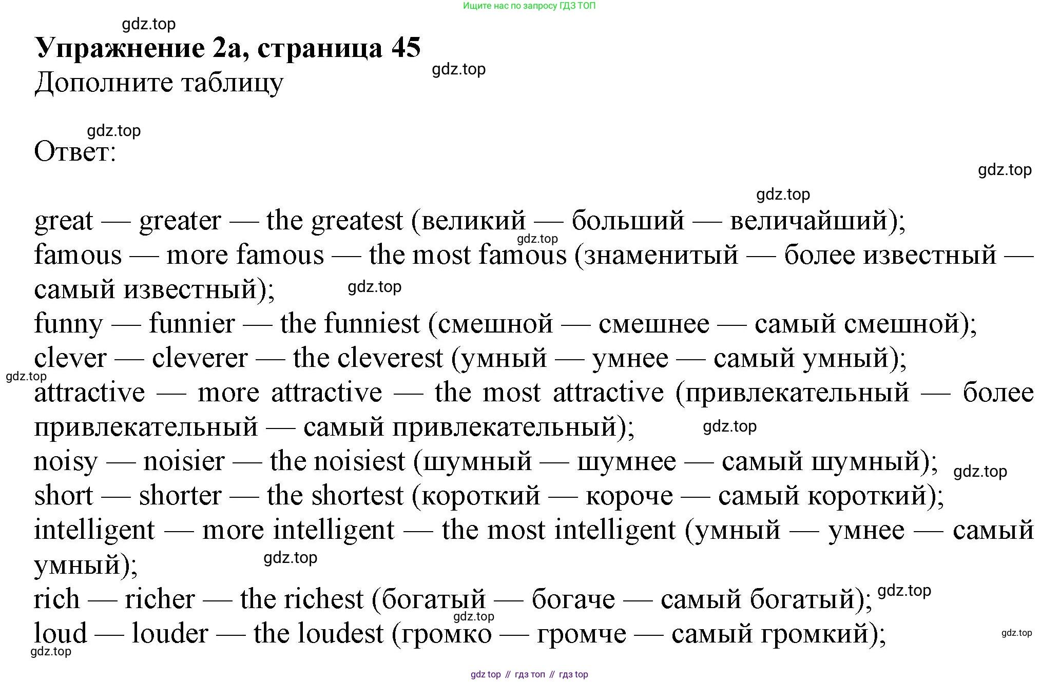 Английский язык (english), 7 класс Рабочая тетрадь (workbook), авторы: Ваулина Юлия Евгеньевна (Vaulina Julia), Дули Дженни (Dooley Jenny), Подоляко Ольга Евгеньевна (Podolyako Olga), Эванс Вирджиния (Evans Virginia), издательство Просвещение, Москва, 2023, красного цвета, страница 45, номер 2, Решение 1 (2023-2027)