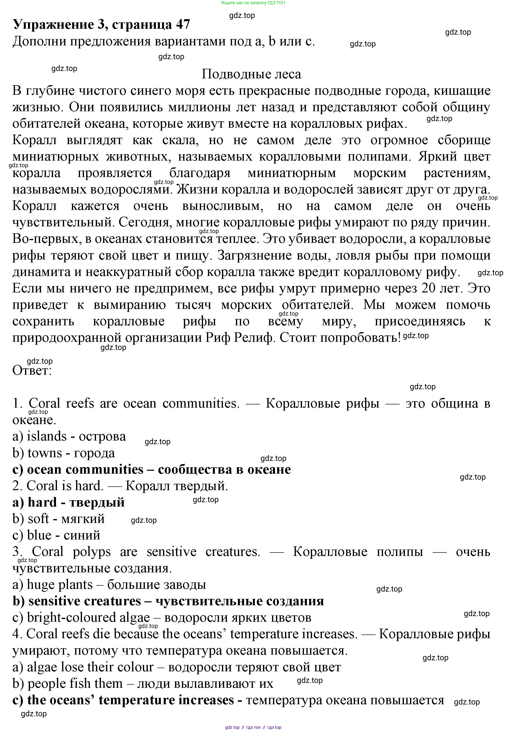 Английский язык (english), 7 класс Рабочая тетрадь (workbook), авторы: Ваулина Юлия Евгеньевна (Vaulina Julia), Дули Дженни (Dooley Jenny), Подоляко Ольга Евгеньевна (Podolyako Olga), Эванс Вирджиния (Evans Virginia), издательство Просвещение, Москва, 2023, красного цвета, страница 47, номер 3, Решение 1 (2023-2027)