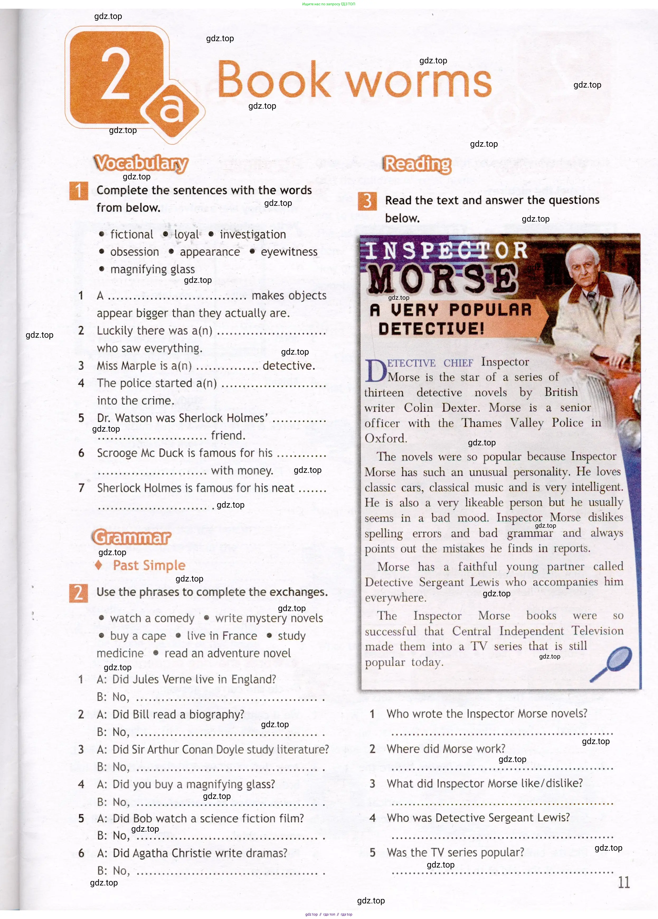 Английский язык (english), 7 класс Рабочая тетрадь (workbook), авторы: Ваулина Юлия Евгеньевна (Vaulina Julia), Дули Дженни (Dooley Jenny), Подоляко Ольга Евгеньевна (Podolyako Olga), Эванс Вирджиния (Evans Virginia), издательство Просвещение, Москва, 2023, красного цвета, страница 11