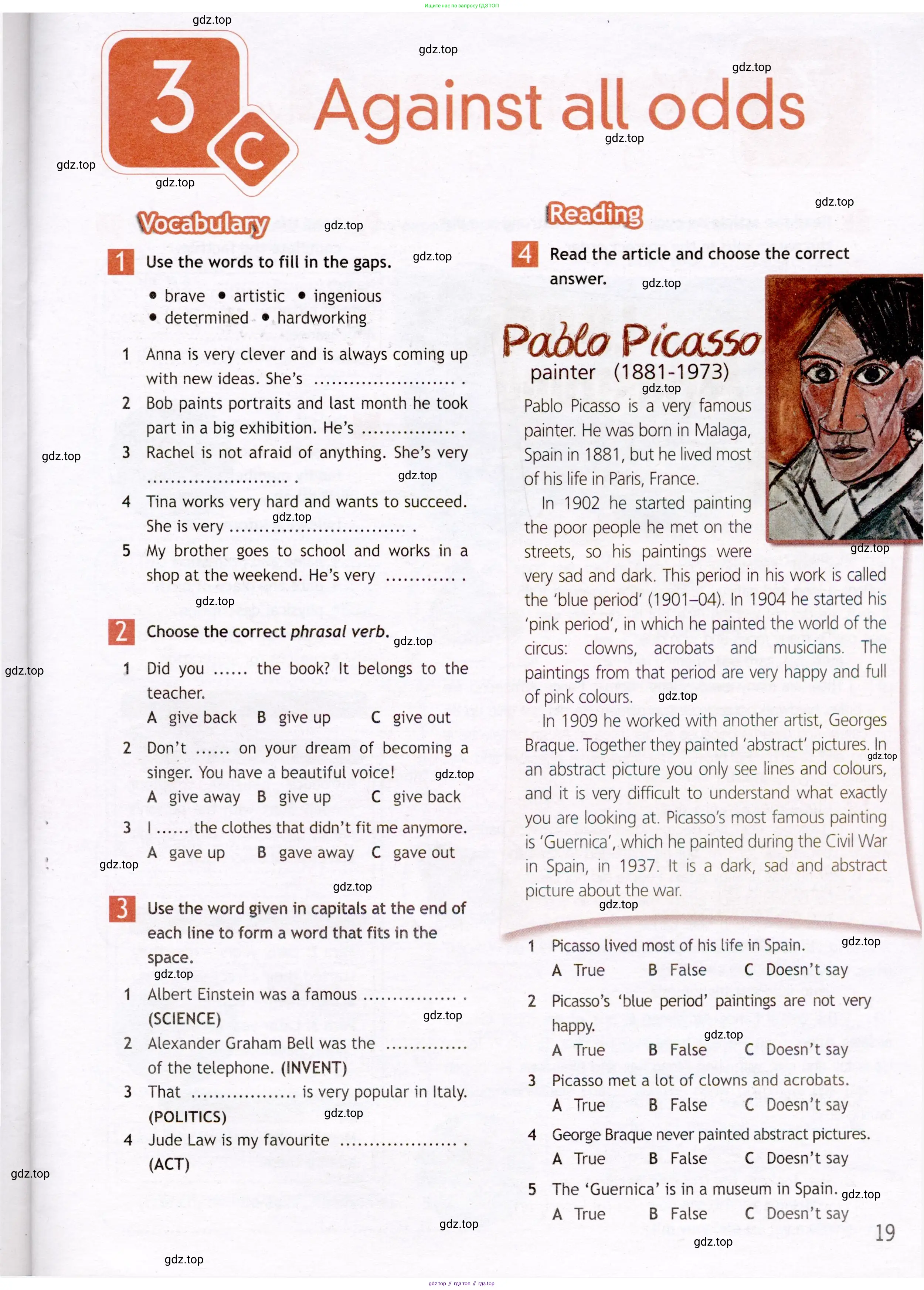 Английский язык (english), 7 класс Рабочая тетрадь (workbook), авторы: Ваулина Юлия Евгеньевна (Vaulina Julia), Дули Дженни (Dooley Jenny), Подоляко Ольга Евгеньевна (Podolyako Olga), Эванс Вирджиния (Evans Virginia), издательство Просвещение, Москва, 2023, красного цвета, страница 19
