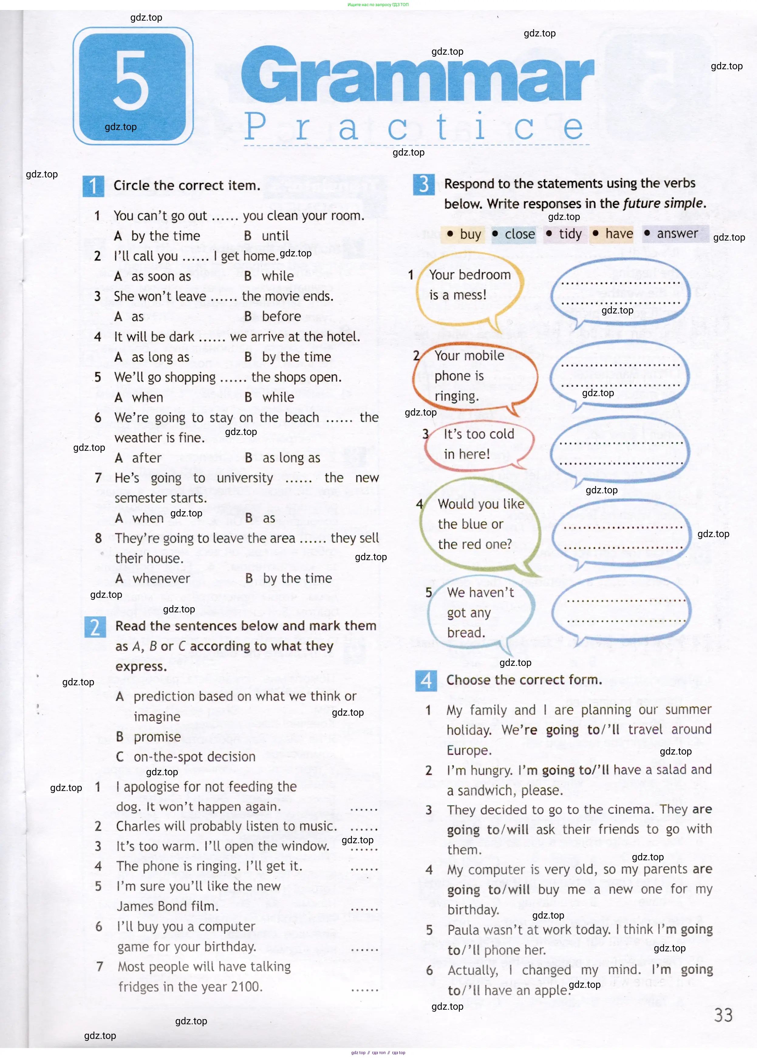 Английский язык (english), 7 класс Рабочая тетрадь (workbook), авторы: Ваулина Юлия Евгеньевна (Vaulina Julia), Дули Дженни (Dooley Jenny), Подоляко Ольга Евгеньевна (Podolyako Olga), Эванс Вирджиния (Evans Virginia), издательство Просвещение, Москва, 2023, красного цвета, страница 33