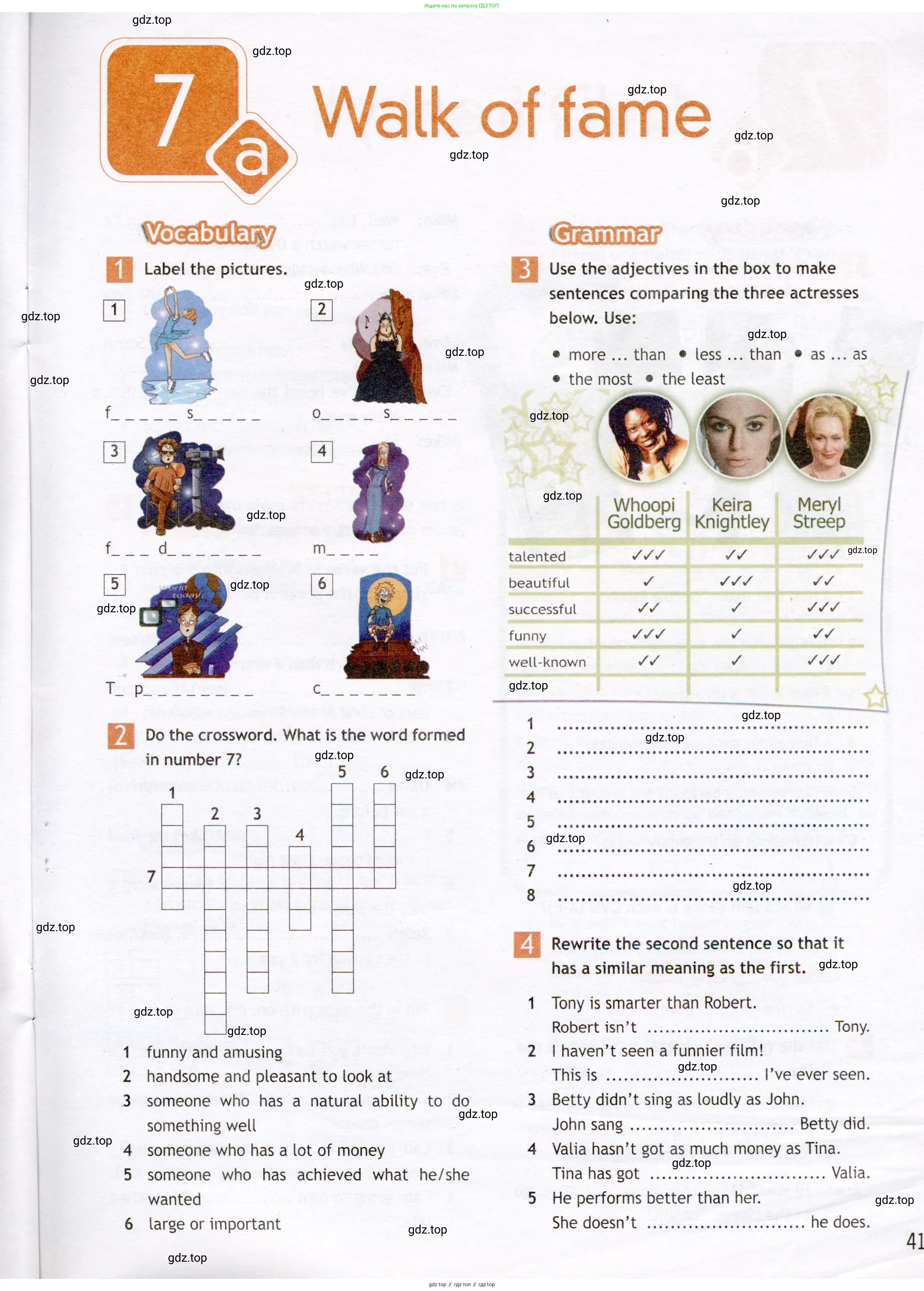 Английский язык (english), 7 класс Рабочая тетрадь (workbook), авторы: Ваулина Юлия Евгеньевна (Vaulina Julia), Дули Дженни (Dooley Jenny), Подоляко Ольга Евгеньевна (Podolyako Olga), Эванс Вирджиния (Evans Virginia), издательство Просвещение, Москва, 2023, красного цвета, страница 41