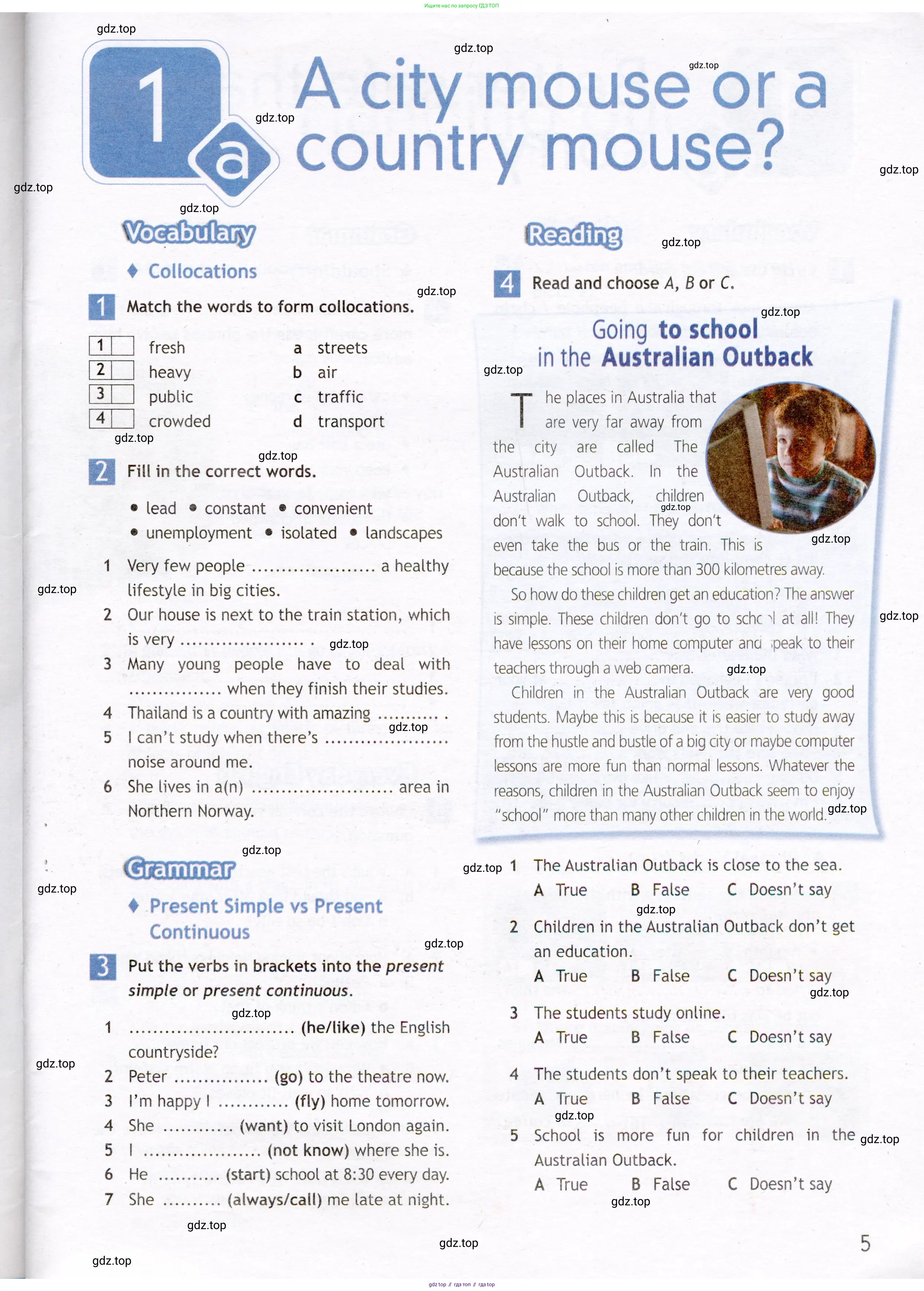 Английский язык (english), 7 класс Рабочая тетрадь (workbook), авторы: Ваулина Юлия Евгеньевна (Vaulina Julia), Дули Дженни (Dooley Jenny), Подоляко Ольга Евгеньевна (Podolyako Olga), Эванс Вирджиния (Evans Virginia), издательство Просвещение, Москва, 2023, красного цвета, страница 5