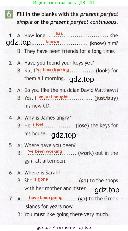 Английский язык (english), 7 класс Рабочая тетрадь (workbook), авторы: Ваулина Юлия Евгеньевна (Vaulina Julia), Дули Дженни (Dooley Jenny), Подоляко Ольга Евгеньевна (Podolyako Olga), Эванс Вирджиния (Evans Virginia), издательство Просвещение, Москва, 2023, красного цвета, страница 58, номер 6, Решение 2 (2019-2022)