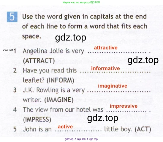 Английский язык (english), 7 класс Рабочая тетрадь (workbook), авторы: Ваулина Юлия Евгеньевна (Vaulina Julia), Дули Дженни (Dooley Jenny), Подоляко Ольга Евгеньевна (Podolyako Olga), Эванс Вирджиния (Evans Virginia), издательство Просвещение, Москва, 2023, красного цвета, страница 64, номер 5, Решение 2 (2019-2022)