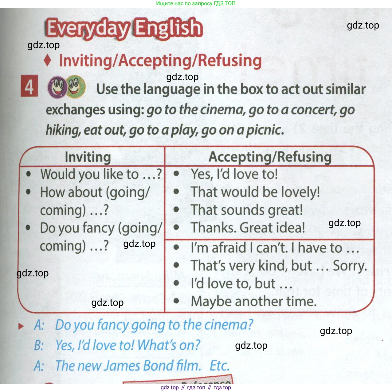 Английский язык (english), 7 класс Учебник (Student's book), авторы: Ваулина Юлия Евгеньевна (Vaulina Julia), Дули Дженни (Dooley Jenny), Подоляко Ольга Евгеньевна (Podolyako Olga), Эванс Вирджиния (Evans Virginia), издательство Просвещение, Москва, 2023, красного цвета, страница 59, номер 4, Условие 2023-2027
