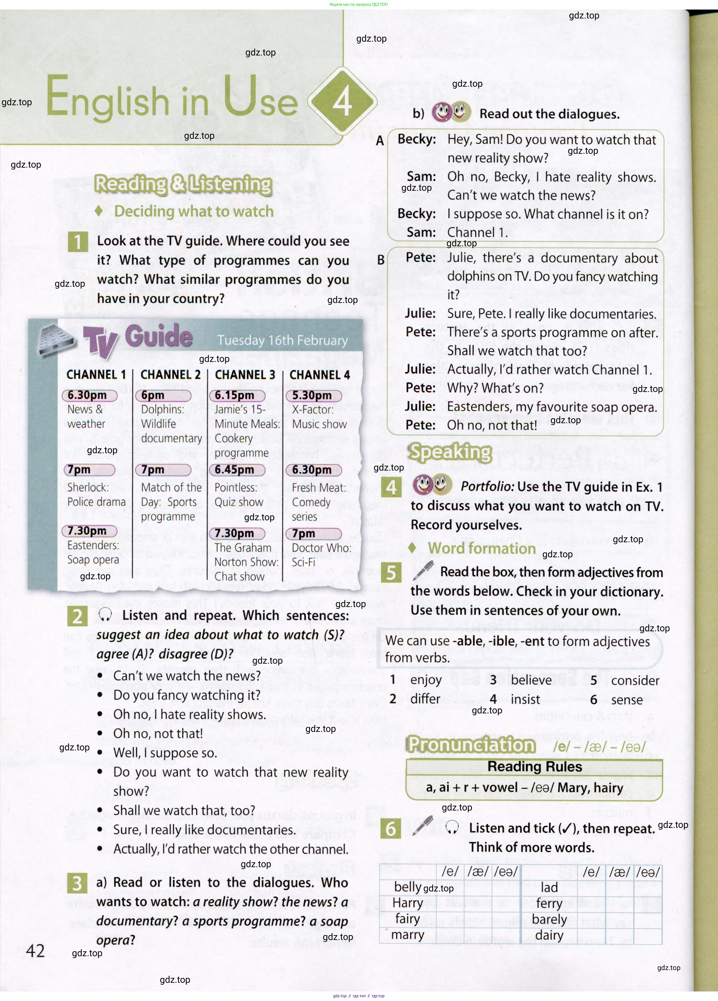 Английский язык (english), 7 класс Учебник (Student's book), авторы: Ваулина Юлия Евгеньевна (Vaulina Julia), Дули Дженни (Dooley Jenny), Подоляко Ольга Евгеньевна (Podolyako Olga), Эванс Вирджиния (Evans Virginia), издательство Просвещение, Москва, 2023, красного цвета, страница 42