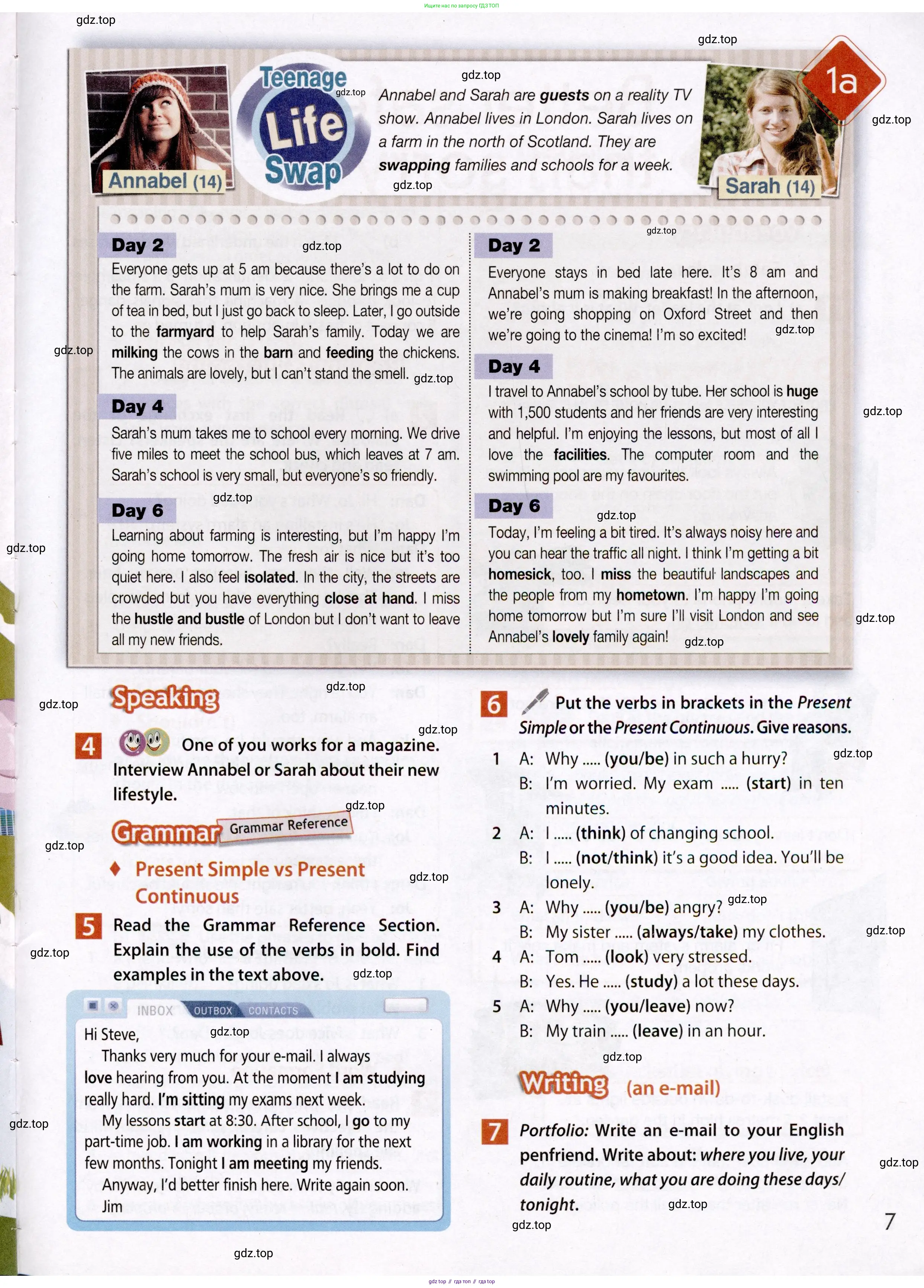 Английский язык (english), 7 класс Учебник (Student's book), авторы: Ваулина Юлия Евгеньевна (Vaulina Julia), Дули Дженни (Dooley Jenny), Подоляко Ольга Евгеньевна (Podolyako Olga), Эванс Вирджиния (Evans Virginia), издательство Просвещение, Москва, 2023, красного цвета, страница 7
