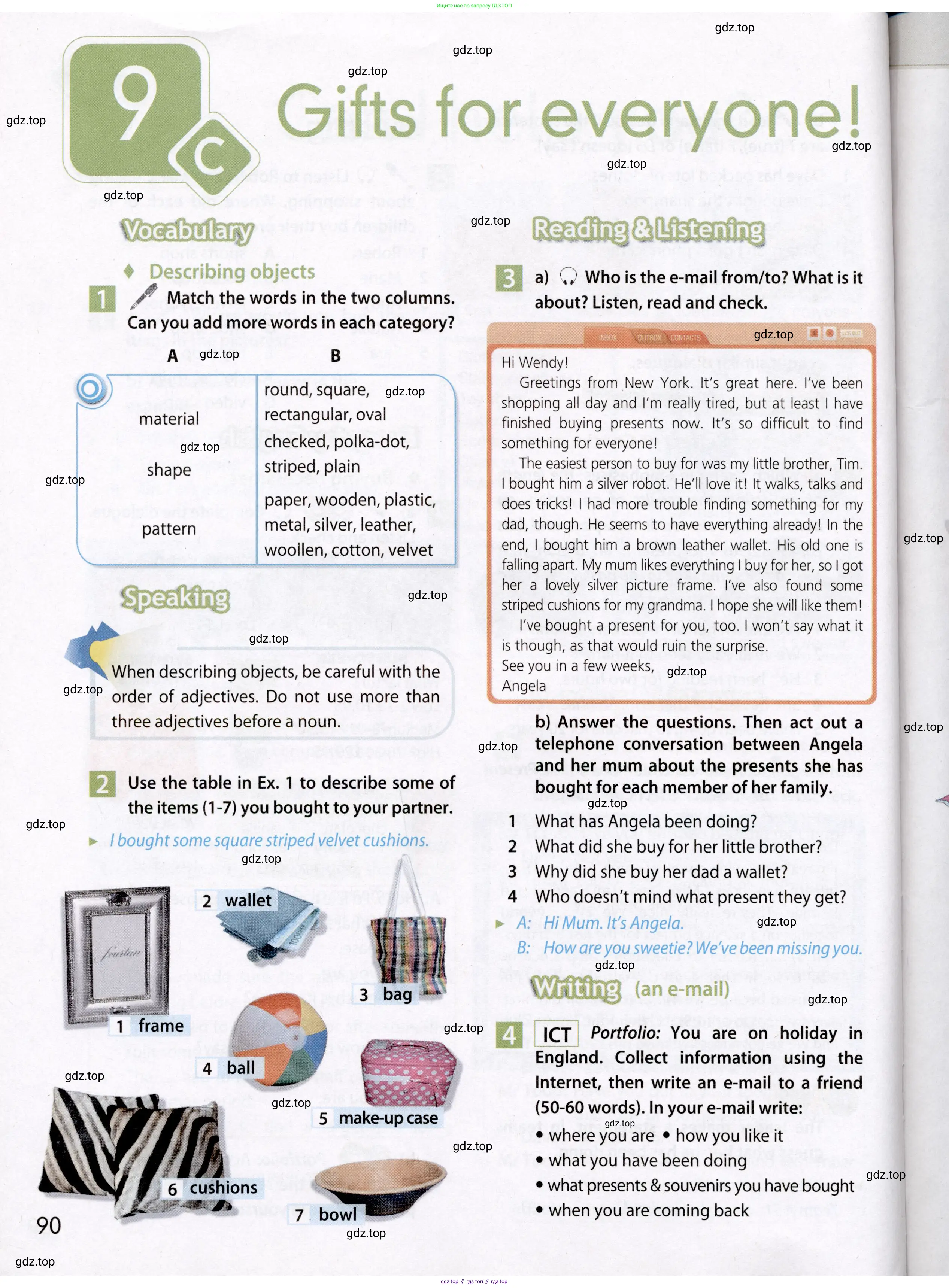 Английский язык (english), 7 класс Учебник (Student's book), авторы: Ваулина Юлия Евгеньевна (Vaulina Julia), Дули Дженни (Dooley Jenny), Подоляко Ольга Евгеньевна (Podolyako Olga), Эванс Вирджиния (Evans Virginia), издательство Просвещение, Москва, 2023, красного цвета, страница 90