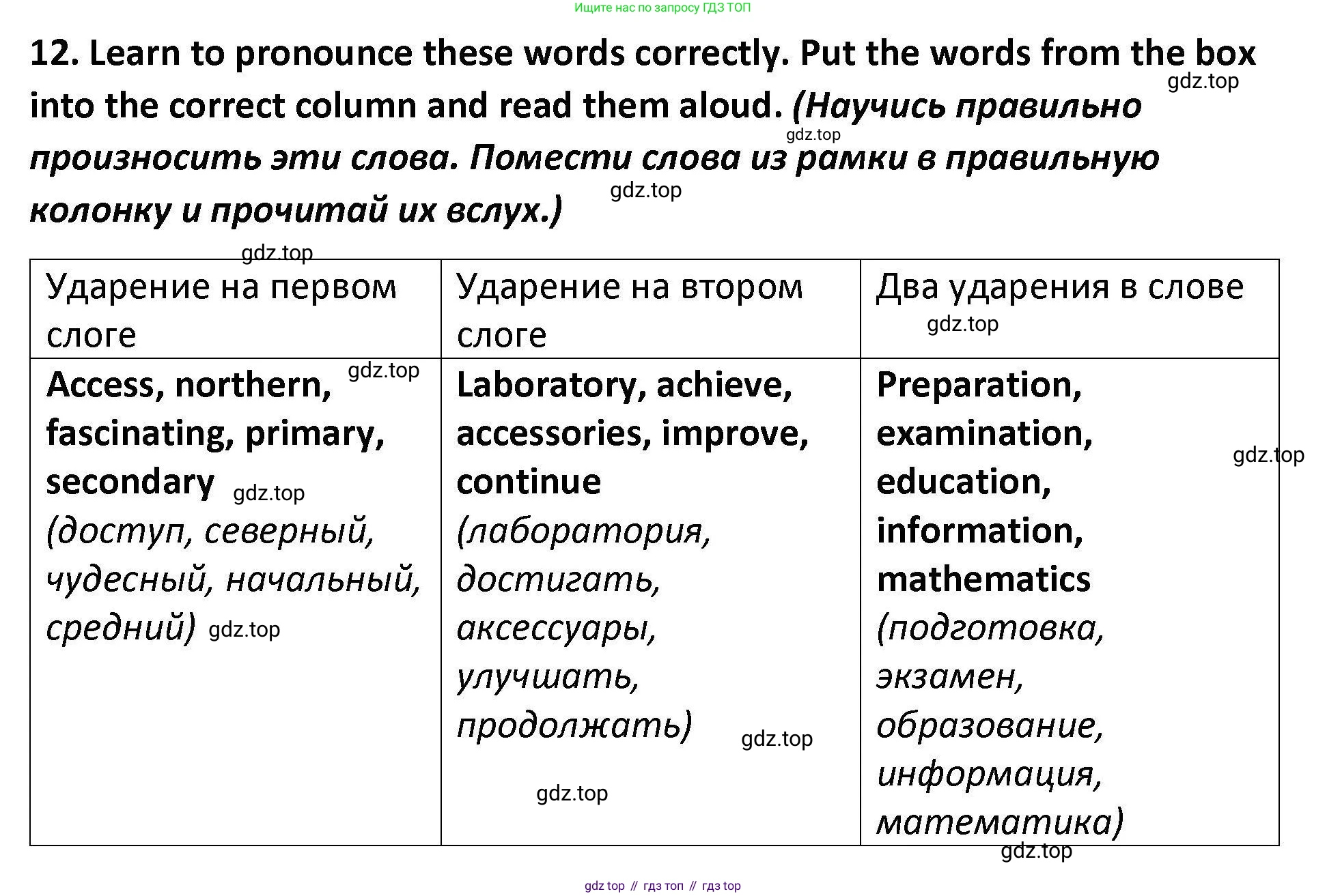 Английский язык (english), 7 класс Практикум, авторы: Вербицкая Мария Валерьевна (Verbitskaya Maria), Лубина Елена Назимовна (Lubina Elena), издательство Просвещение, Москва, 2020, страница 9, номер 12, Решение