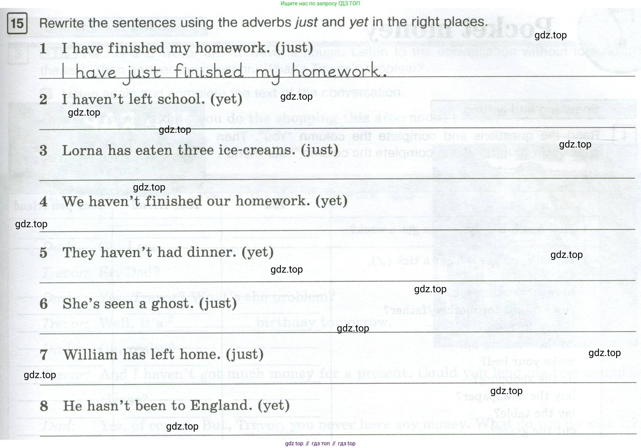 Английский язык (english), 7 класс Рабочая тетрадь (workbook), авторы: Вербицкая Мария Валерьевна (Verbitskaya Maria), Гаярделли Мариса (Gaiardelli Marisa ), Редли Пауль (Radley Paul), Миндрул Ольга Сергеевна (Mindrul Olga), издательство Просвещение, Москва, 2021, белого цвета, страница 45, номер 15, Условие