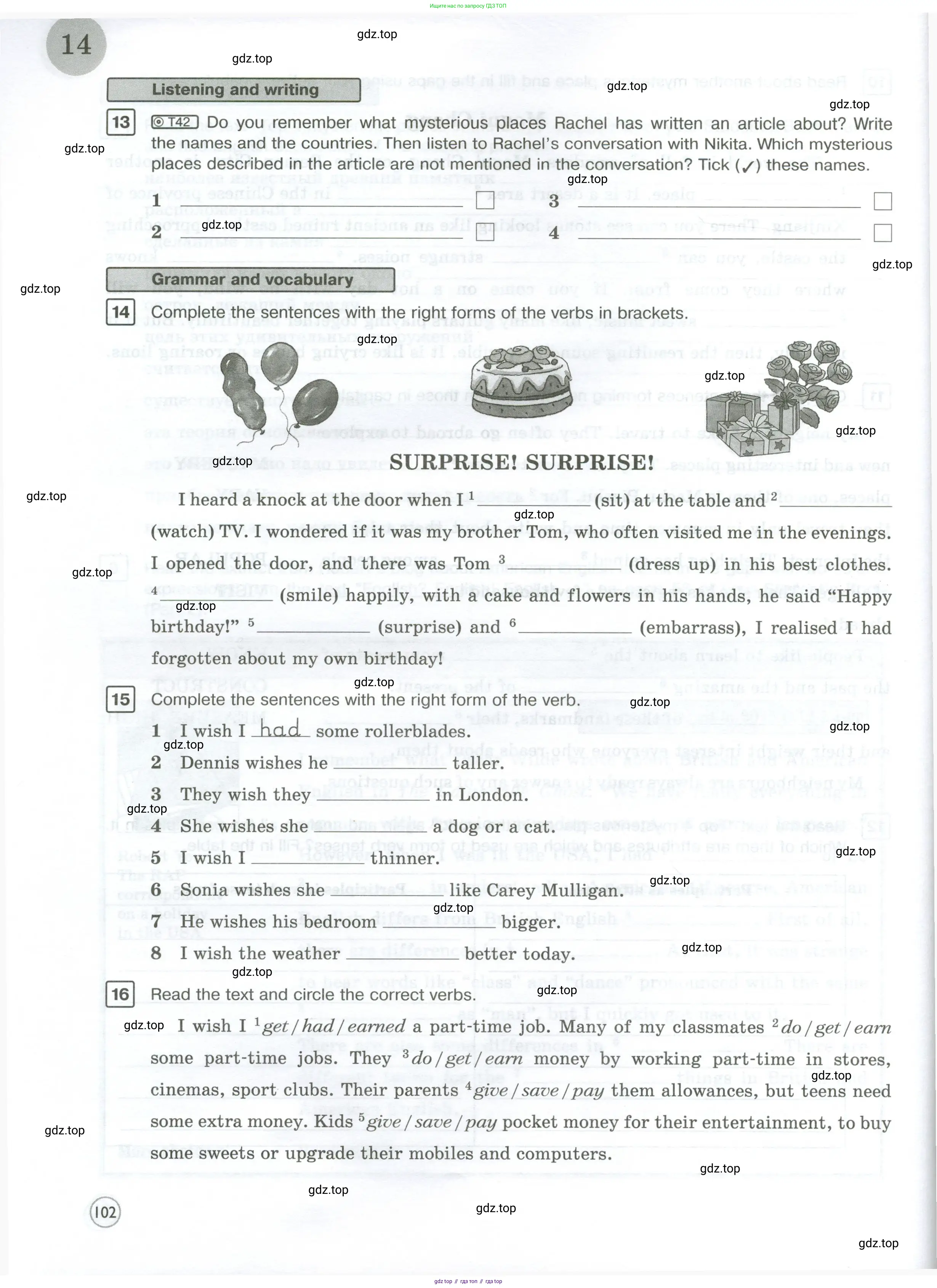 Английский язык (english), 7 класс Рабочая тетрадь (workbook), авторы: Вербицкая Мария Валерьевна (Verbitskaya Maria), Гаярделли Мариса (Gaiardelli Marisa ), Редли Пауль (Radley Paul), Миндрул Ольга Сергеевна (Mindrul Olga), издательство Просвещение, Москва, 2021, белого цвета, страница 102