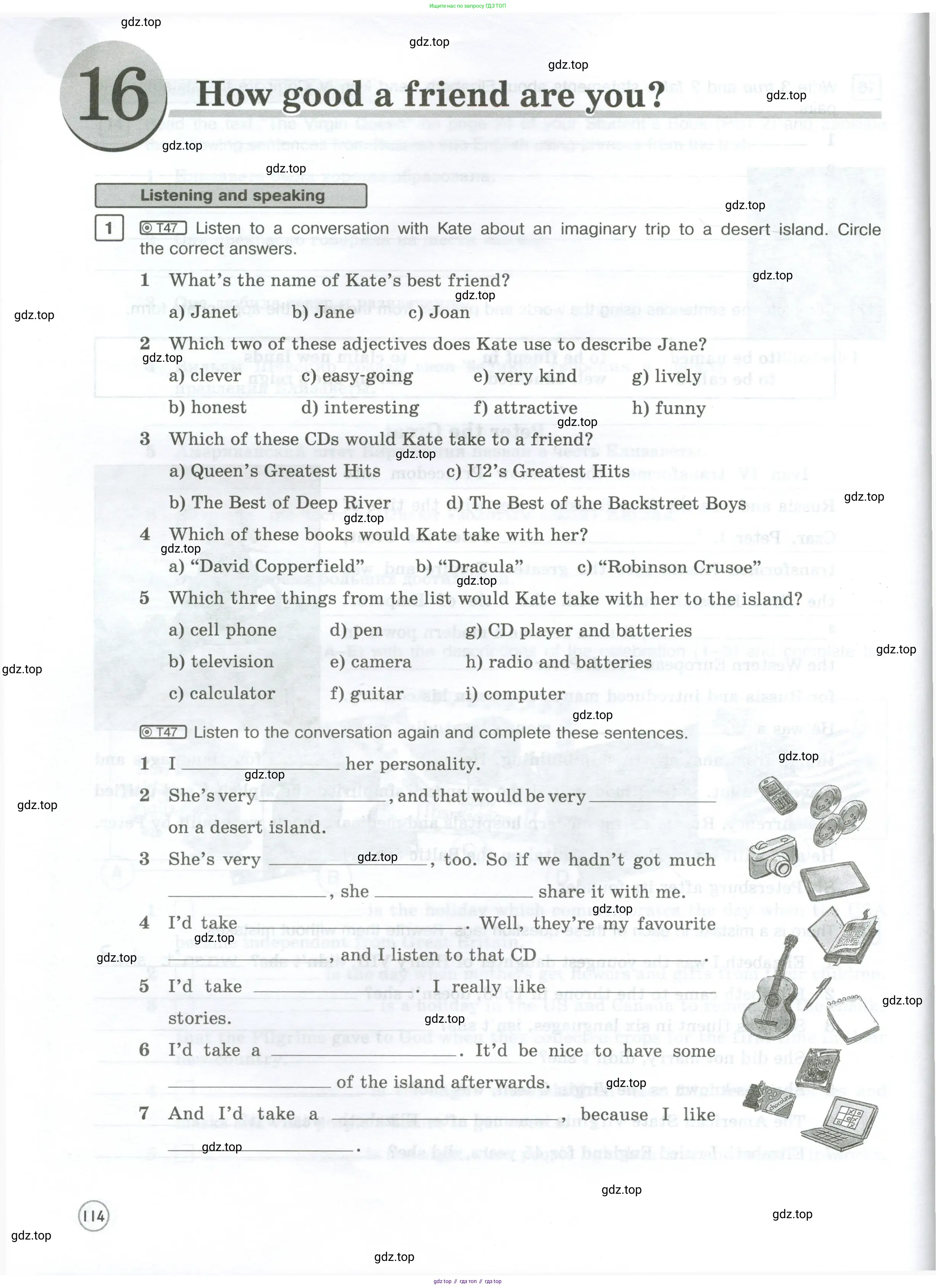 Английский язык (english), 7 класс Рабочая тетрадь (workbook), авторы: Вербицкая Мария Валерьевна (Verbitskaya Maria), Гаярделли Мариса (Gaiardelli Marisa ), Редли Пауль (Radley Paul), Миндрул Ольга Сергеевна (Mindrul Olga), издательство Просвещение, Москва, 2021, белого цвета, страница 114