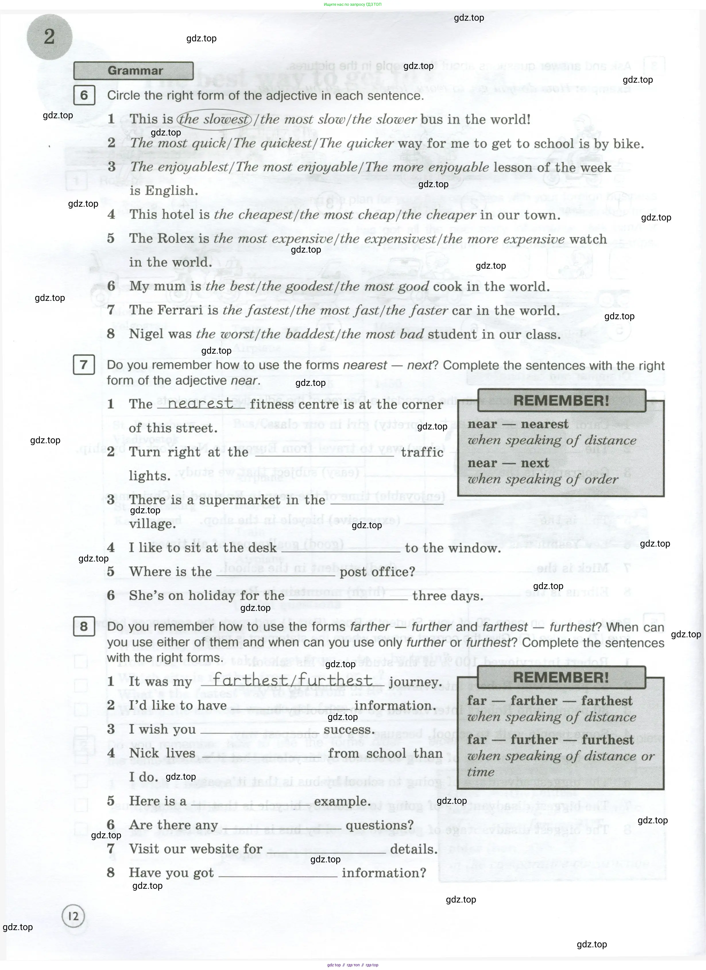 Английский язык (english), 7 класс Рабочая тетрадь (workbook), авторы: Вербицкая Мария Валерьевна (Verbitskaya Maria), Гаярделли Мариса (Gaiardelli Marisa ), Редли Пауль (Radley Paul), Миндрул Ольга Сергеевна (Mindrul Olga), издательство Просвещение, Москва, 2021, белого цвета, страница 12