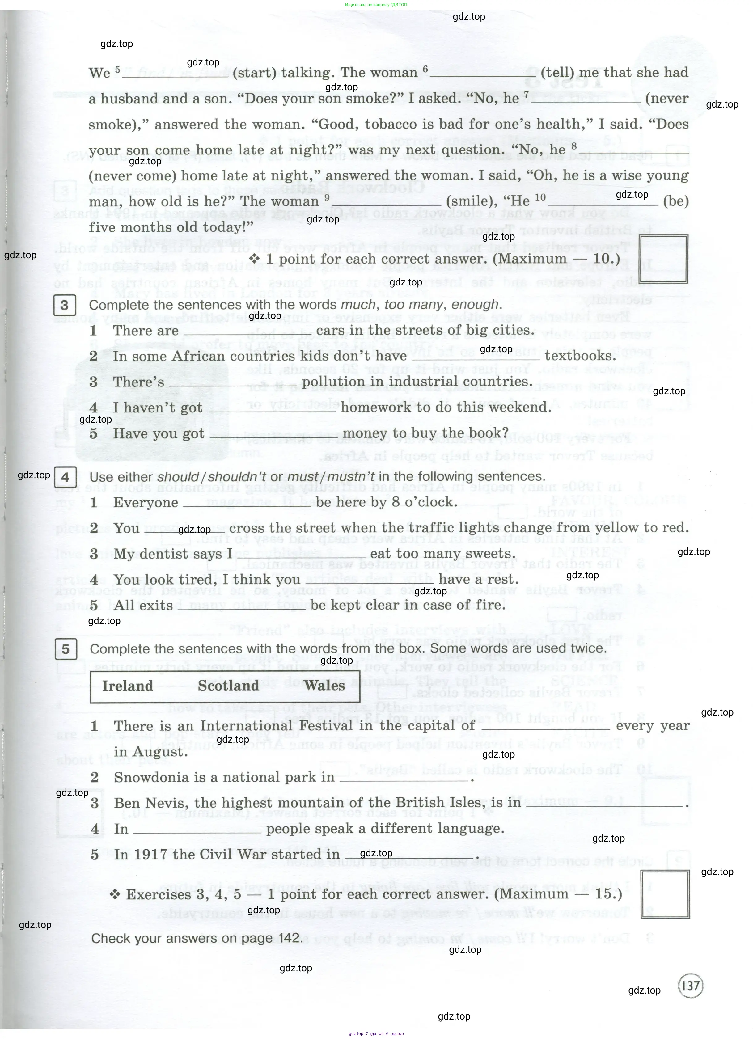 Английский язык (english), 7 класс Рабочая тетрадь (workbook), авторы: Вербицкая Мария Валерьевна (Verbitskaya Maria), Гаярделли Мариса (Gaiardelli Marisa ), Редли Пауль (Radley Paul), Миндрул Ольга Сергеевна (Mindrul Olga), издательство Просвещение, Москва, 2021, белого цвета, страница 137