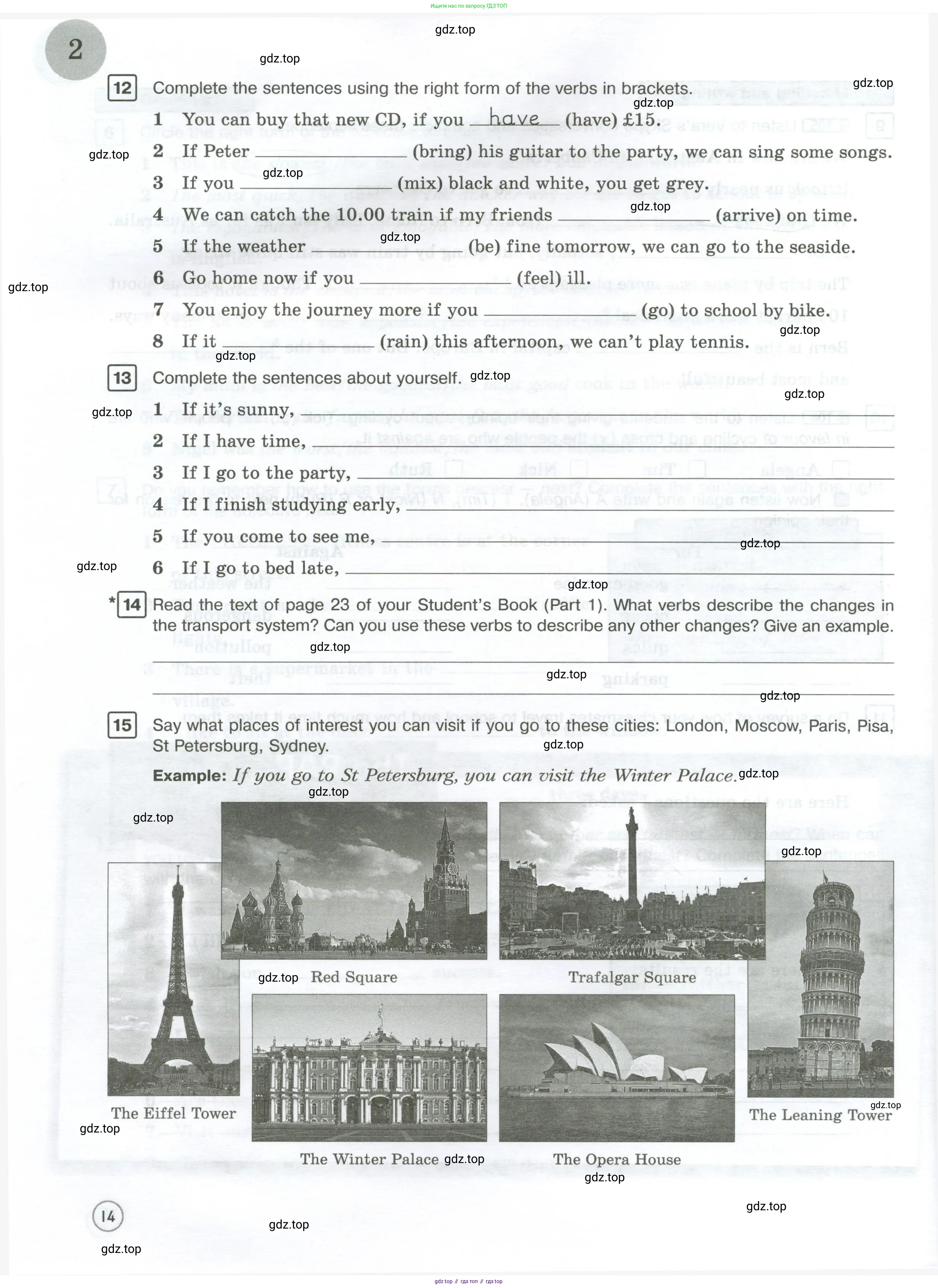 Английский язык (english), 7 класс Рабочая тетрадь (workbook), авторы: Вербицкая Мария Валерьевна (Verbitskaya Maria), Гаярделли Мариса (Gaiardelli Marisa ), Редли Пауль (Radley Paul), Миндрул Ольга Сергеевна (Mindrul Olga), издательство Просвещение, Москва, 2021, белого цвета, страница 14