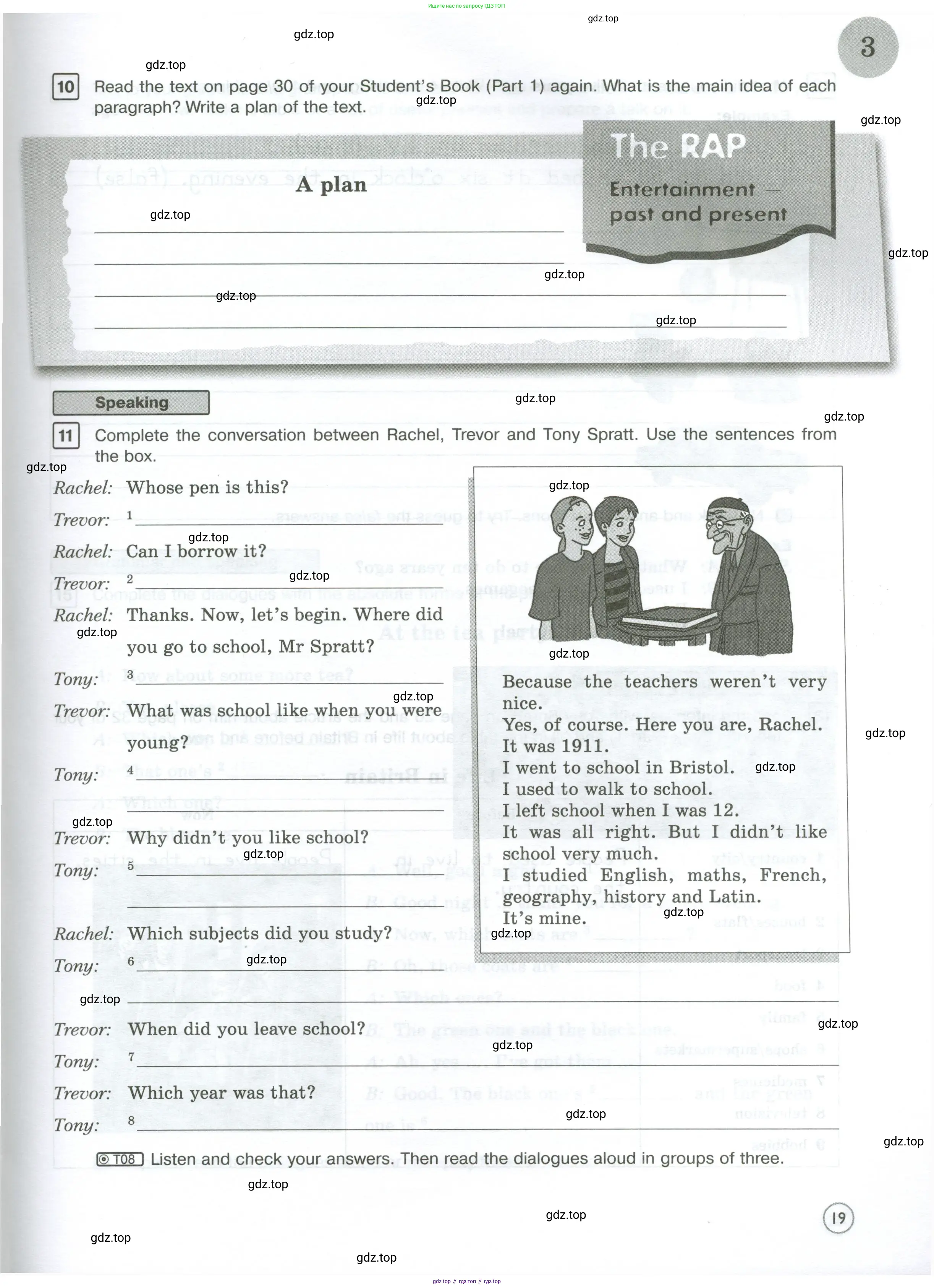 Английский язык (english), 7 класс Рабочая тетрадь (workbook), авторы: Вербицкая Мария Валерьевна (Verbitskaya Maria), Гаярделли Мариса (Gaiardelli Marisa ), Редли Пауль (Radley Paul), Миндрул Ольга Сергеевна (Mindrul Olga), издательство Просвещение, Москва, 2021, белого цвета, страница 19