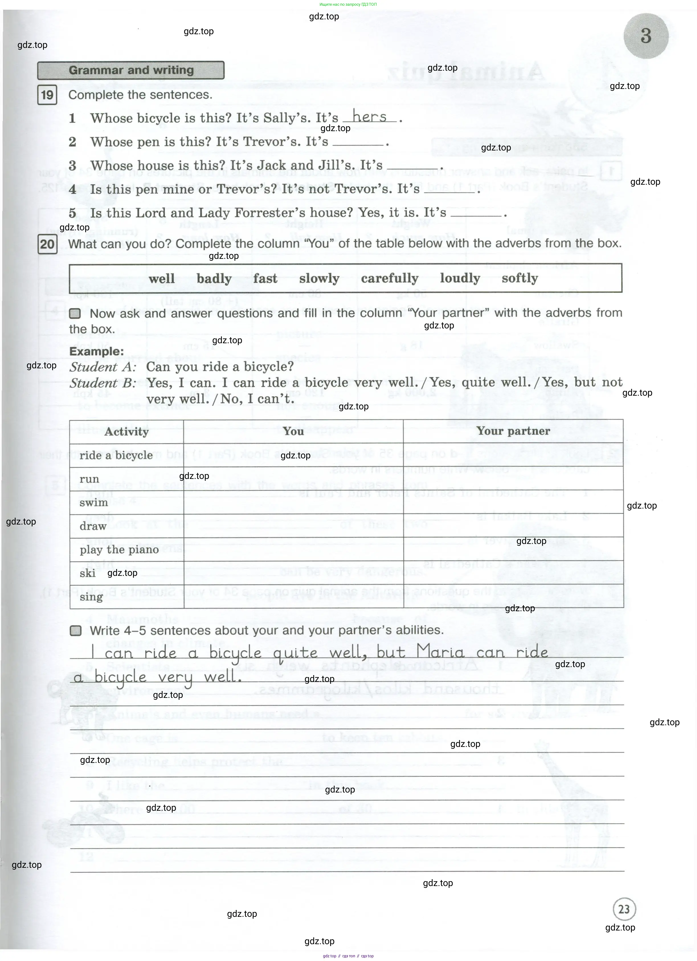 Английский язык (english), 7 класс Рабочая тетрадь (workbook), авторы: Вербицкая Мария Валерьевна (Verbitskaya Maria), Гаярделли Мариса (Gaiardelli Marisa ), Редли Пауль (Radley Paul), Миндрул Ольга Сергеевна (Mindrul Olga), издательство Просвещение, Москва, 2021, белого цвета, страница 23