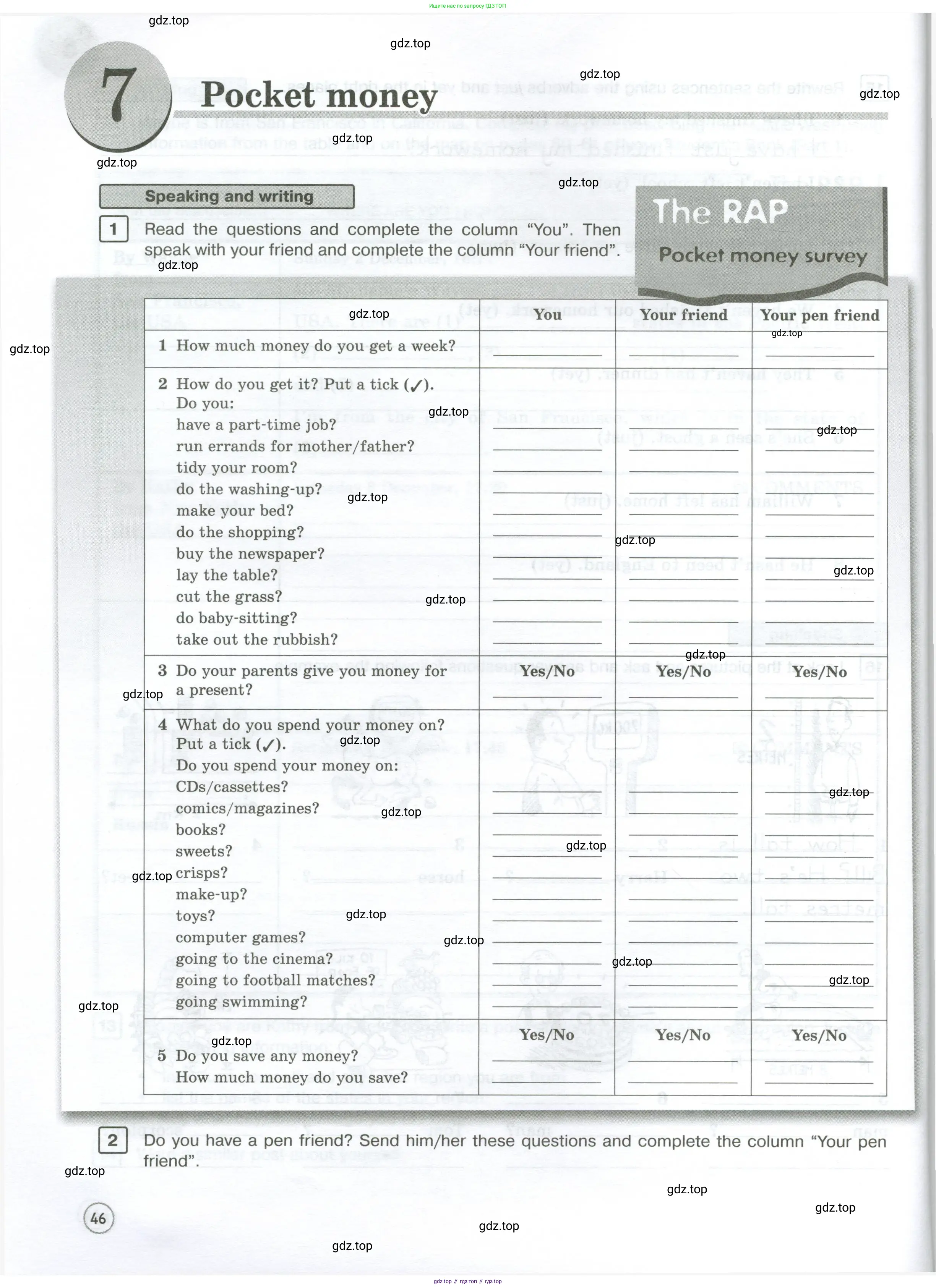 Английский язык (english), 7 класс Рабочая тетрадь (workbook), авторы: Вербицкая Мария Валерьевна (Verbitskaya Maria), Гаярделли Мариса (Gaiardelli Marisa ), Редли Пауль (Radley Paul), Миндрул Ольга Сергеевна (Mindrul Olga), издательство Просвещение, Москва, 2021, белого цвета, страница 46