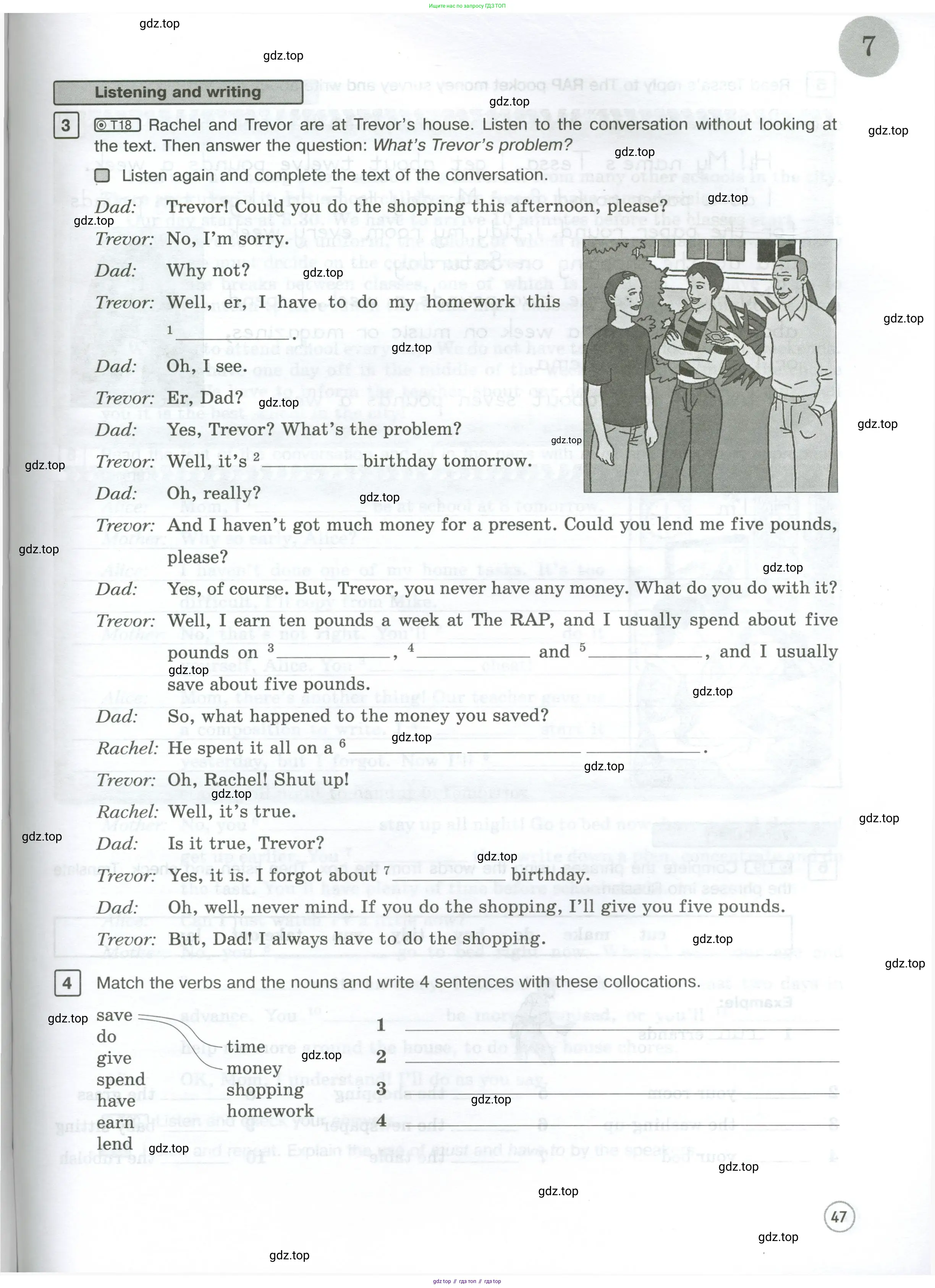 Английский язык (english), 7 класс Рабочая тетрадь (workbook), авторы: Вербицкая Мария Валерьевна (Verbitskaya Maria), Гаярделли Мариса (Gaiardelli Marisa ), Редли Пауль (Radley Paul), Миндрул Ольга Сергеевна (Mindrul Olga), издательство Просвещение, Москва, 2021, белого цвета, страница 47