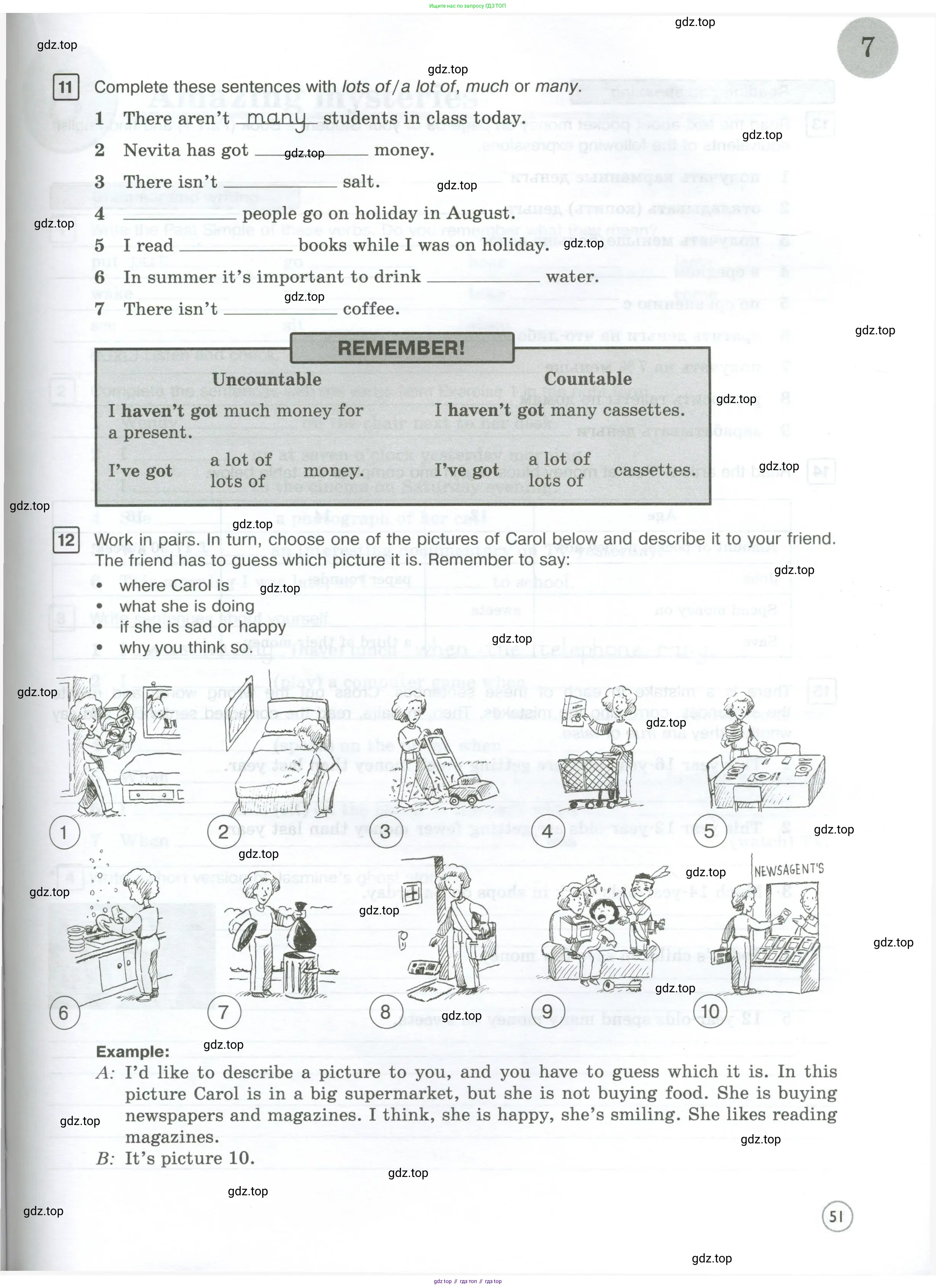 Английский язык (english), 7 класс Рабочая тетрадь (workbook), авторы: Вербицкая Мария Валерьевна (Verbitskaya Maria), Гаярделли Мариса (Gaiardelli Marisa ), Редли Пауль (Radley Paul), Миндрул Ольга Сергеевна (Mindrul Olga), издательство Просвещение, Москва, 2021, белого цвета, страница 51