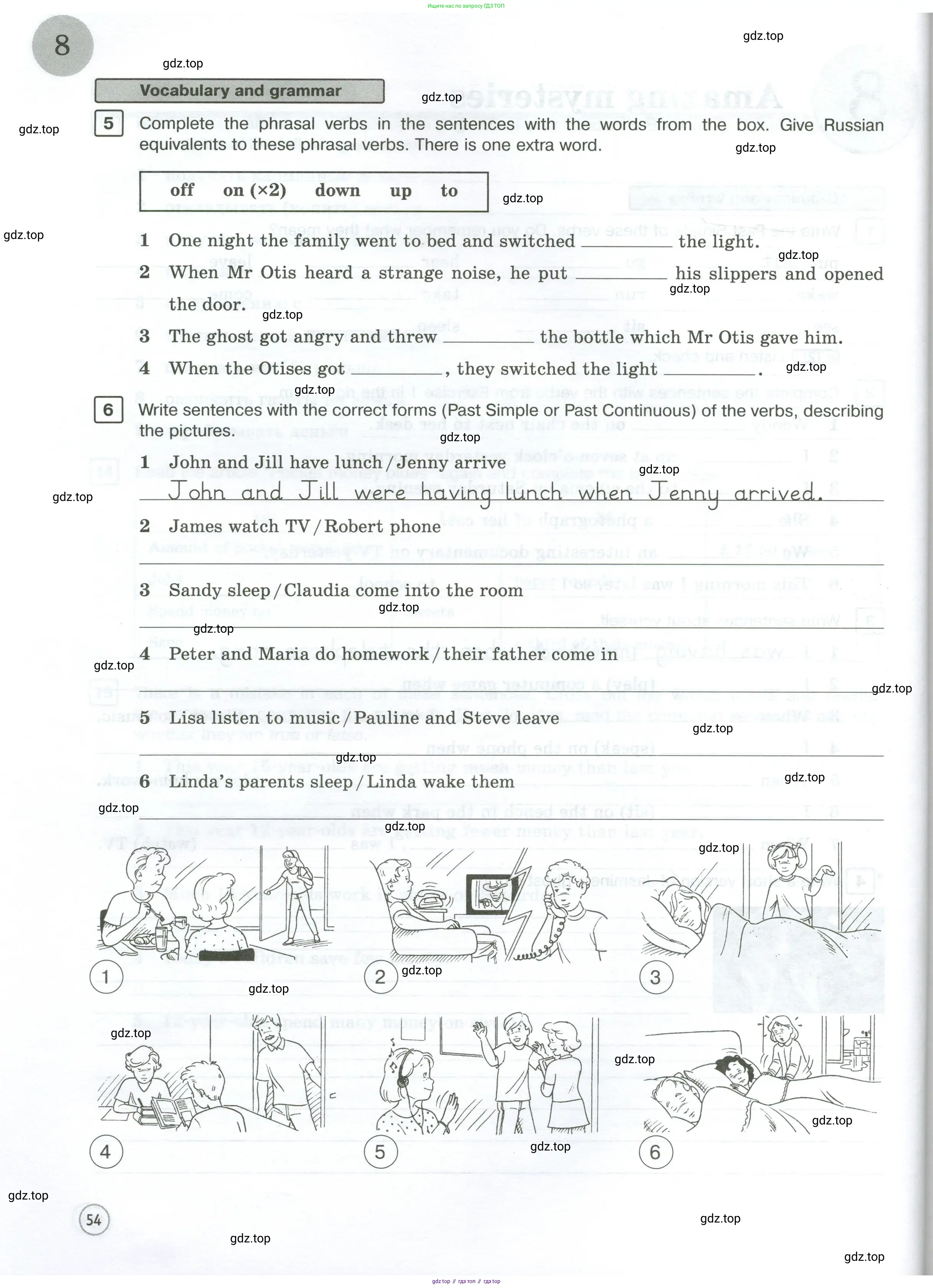 Английский язык (english), 7 класс Рабочая тетрадь (workbook), авторы: Вербицкая Мария Валерьевна (Verbitskaya Maria), Гаярделли Мариса (Gaiardelli Marisa ), Редли Пауль (Radley Paul), Миндрул Ольга Сергеевна (Mindrul Olga), издательство Просвещение, Москва, 2021, белого цвета, страница 54
