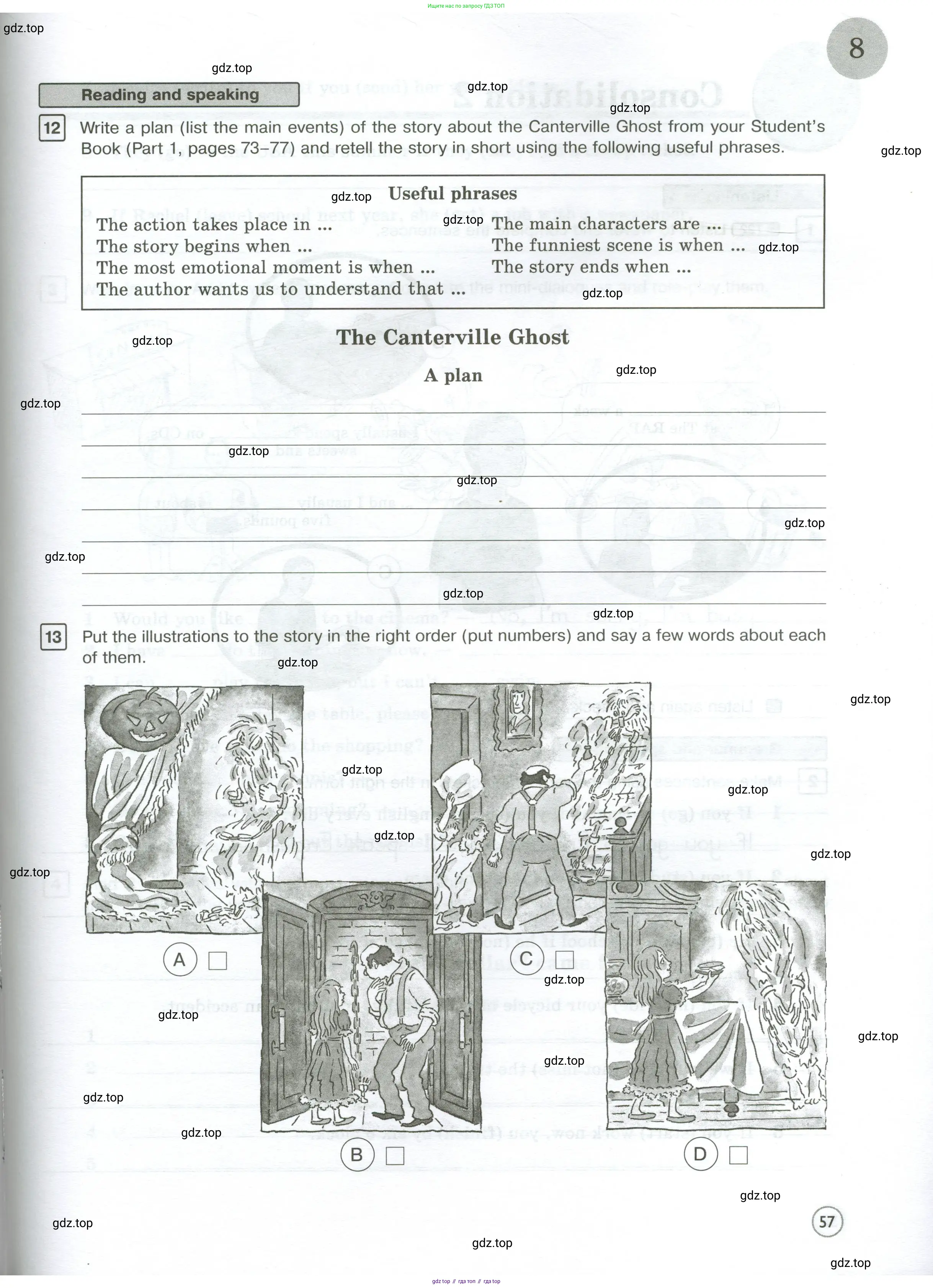 Английский язык (english), 7 класс Рабочая тетрадь (workbook), авторы: Вербицкая Мария Валерьевна (Verbitskaya Maria), Гаярделли Мариса (Gaiardelli Marisa ), Редли Пауль (Radley Paul), Миндрул Ольга Сергеевна (Mindrul Olga), издательство Просвещение, Москва, 2021, белого цвета, страница 57