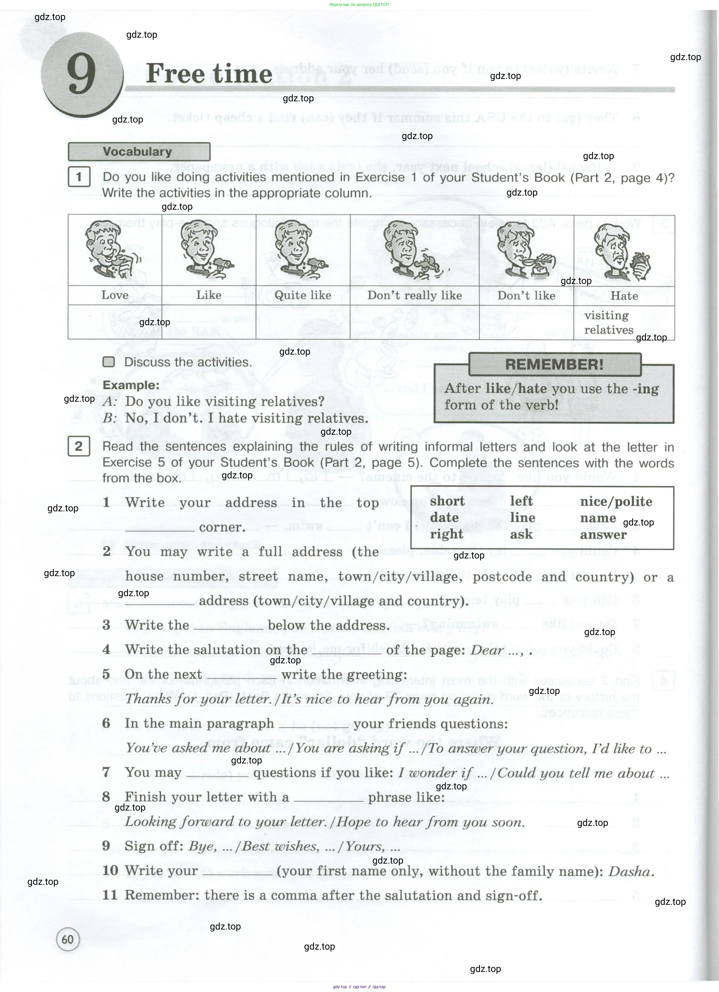 Английский язык (english), 7 класс Рабочая тетрадь (workbook), авторы: Вербицкая Мария Валерьевна (Verbitskaya Maria), Гаярделли Мариса (Gaiardelli Marisa ), Редли Пауль (Radley Paul), Миндрул Ольга Сергеевна (Mindrul Olga), издательство Просвещение, Москва, 2021, белого цвета, страница 60