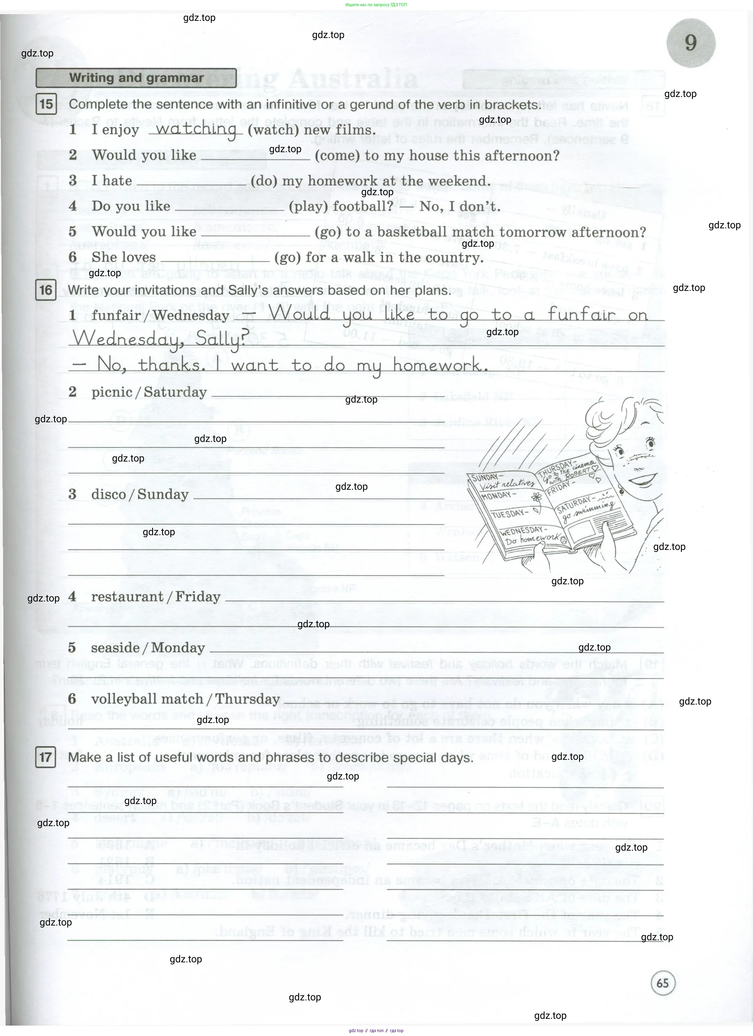 Английский язык (english), 7 класс Рабочая тетрадь (workbook), авторы: Вербицкая Мария Валерьевна (Verbitskaya Maria), Гаярделли Мариса (Gaiardelli Marisa ), Редли Пауль (Radley Paul), Миндрул Ольга Сергеевна (Mindrul Olga), издательство Просвещение, Москва, 2021, белого цвета, страница 65