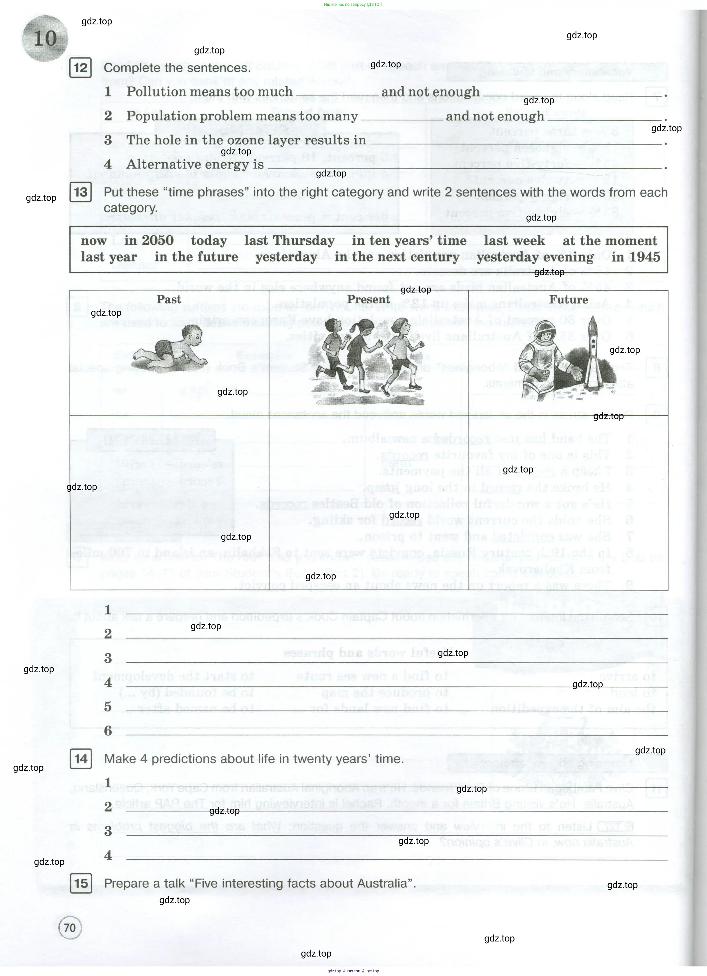 Английский язык (english), 7 класс Рабочая тетрадь (workbook), авторы: Вербицкая Мария Валерьевна (Verbitskaya Maria), Гаярделли Мариса (Gaiardelli Marisa ), Редли Пауль (Radley Paul), Миндрул Ольга Сергеевна (Mindrul Olga), издательство Просвещение, Москва, 2021, белого цвета, страница 70