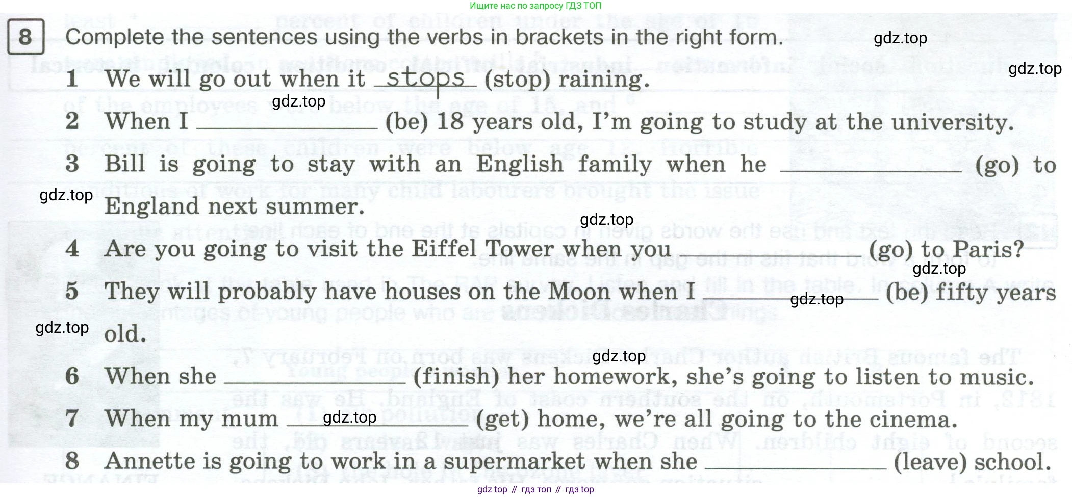 Английский язык (english), 7 класс Рабочая тетрадь (workbook), авторы: Вербицкая Мария Валерьевна (Verbitskaya Maria), Гаярделли Мариса (Gaiardelli Marisa ), Редли Пауль (Radley Paul), Миндрул Ольга Сергеевна (Mindrul Olga), издательство Просвещение, Москва, 2021, белого цвета, страница 83, номер 8, Условие