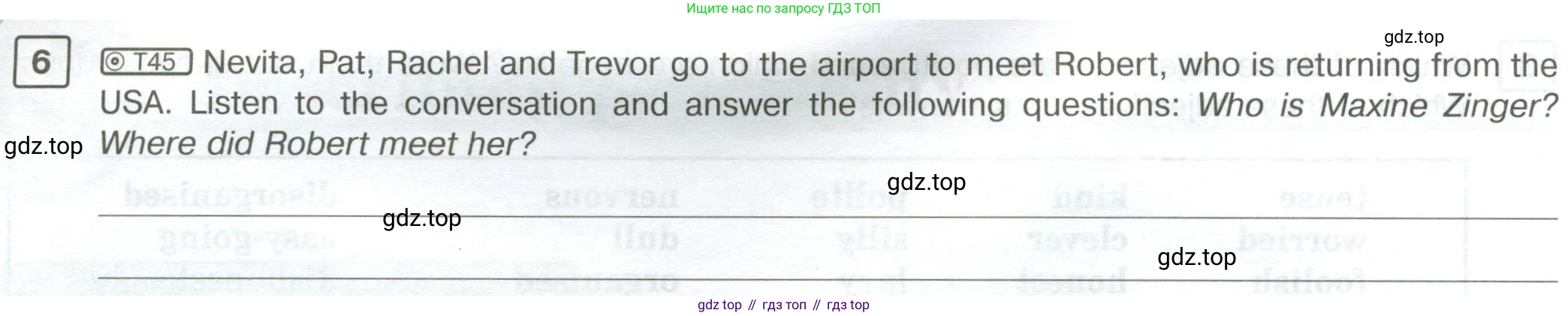 Английский язык (english), 7 класс Рабочая тетрадь (workbook), авторы: Вербицкая Мария Валерьевна (Verbitskaya Maria), Гаярделли Мариса (Gaiardelli Marisa ), Редли Пауль (Radley Paul), Миндрул Ольга Сергеевна (Mindrul Olga), издательство Просвещение, Москва, 2021, белого цвета, страница 108, номер 6, Условие