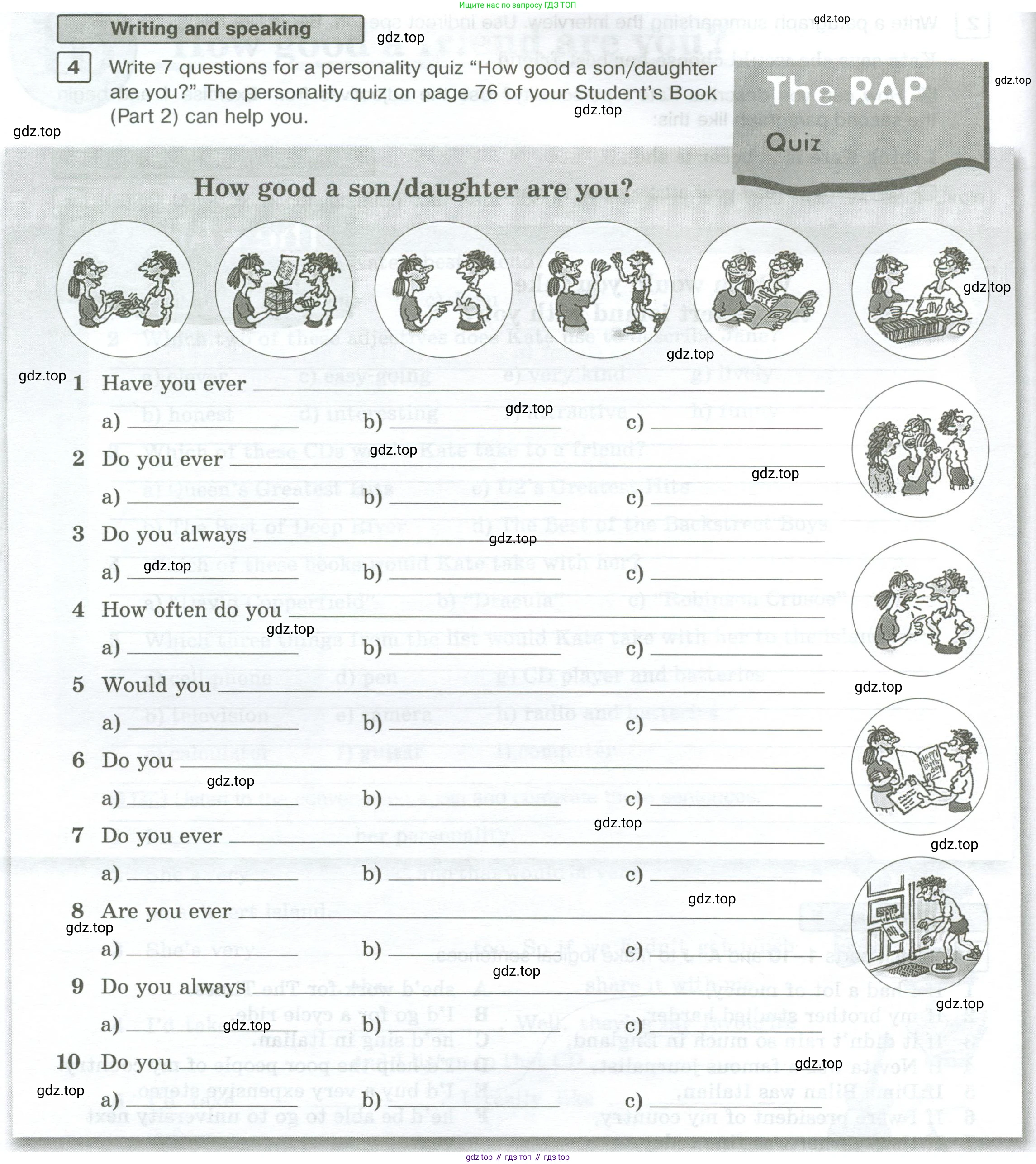 Английский язык (english), 7 класс Рабочая тетрадь (workbook), авторы: Вербицкая Мария Валерьевна (Verbitskaya Maria), Гаярделли Мариса (Gaiardelli Marisa ), Редли Пауль (Radley Paul), Миндрул Ольга Сергеевна (Mindrul Olga), издательство Просвещение, Москва, 2021, белого цвета, страница 116, номер 4, Условие