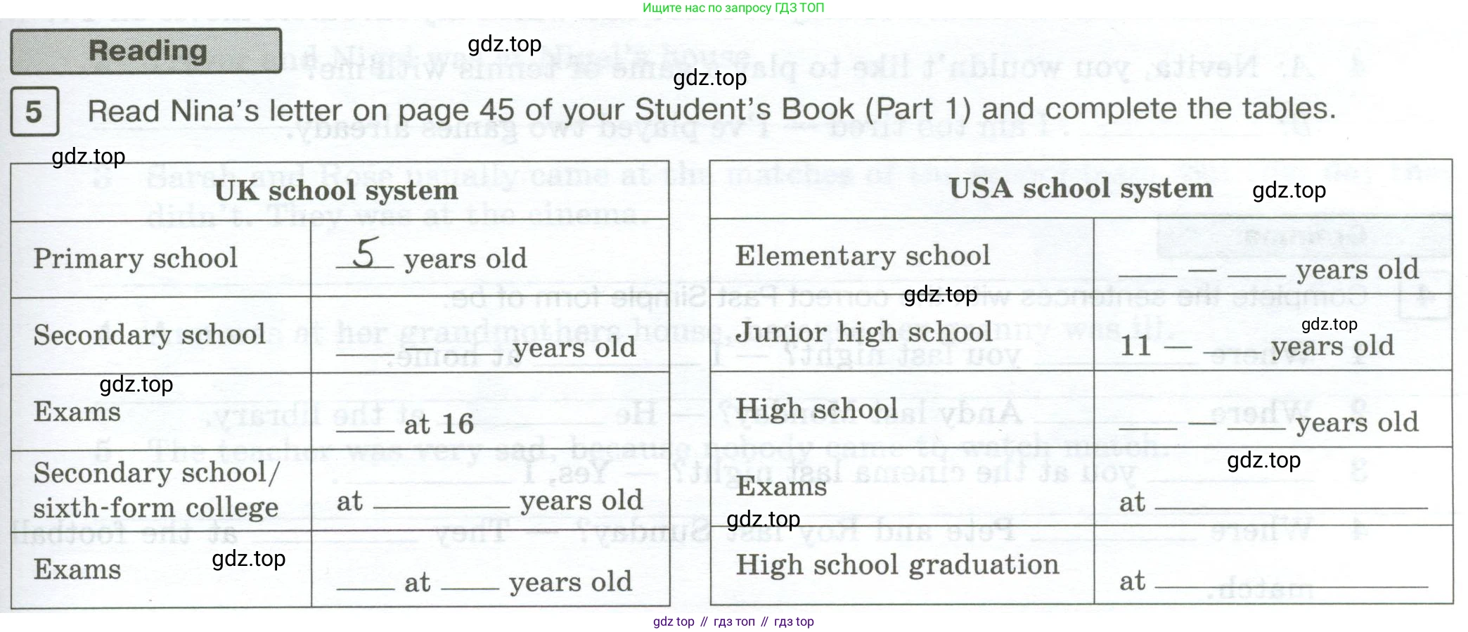 Английский язык (english), 7 класс Рабочая тетрадь (workbook), авторы: Вербицкая Мария Валерьевна (Verbitskaya Maria), Гаярделли Мариса (Gaiardelli Marisa ), Редли Пауль (Radley Paul), Миндрул Ольга Сергеевна (Mindrul Olga), издательство Просвещение, Москва, 2021, белого цвета, страница 33, номер 5, Условие