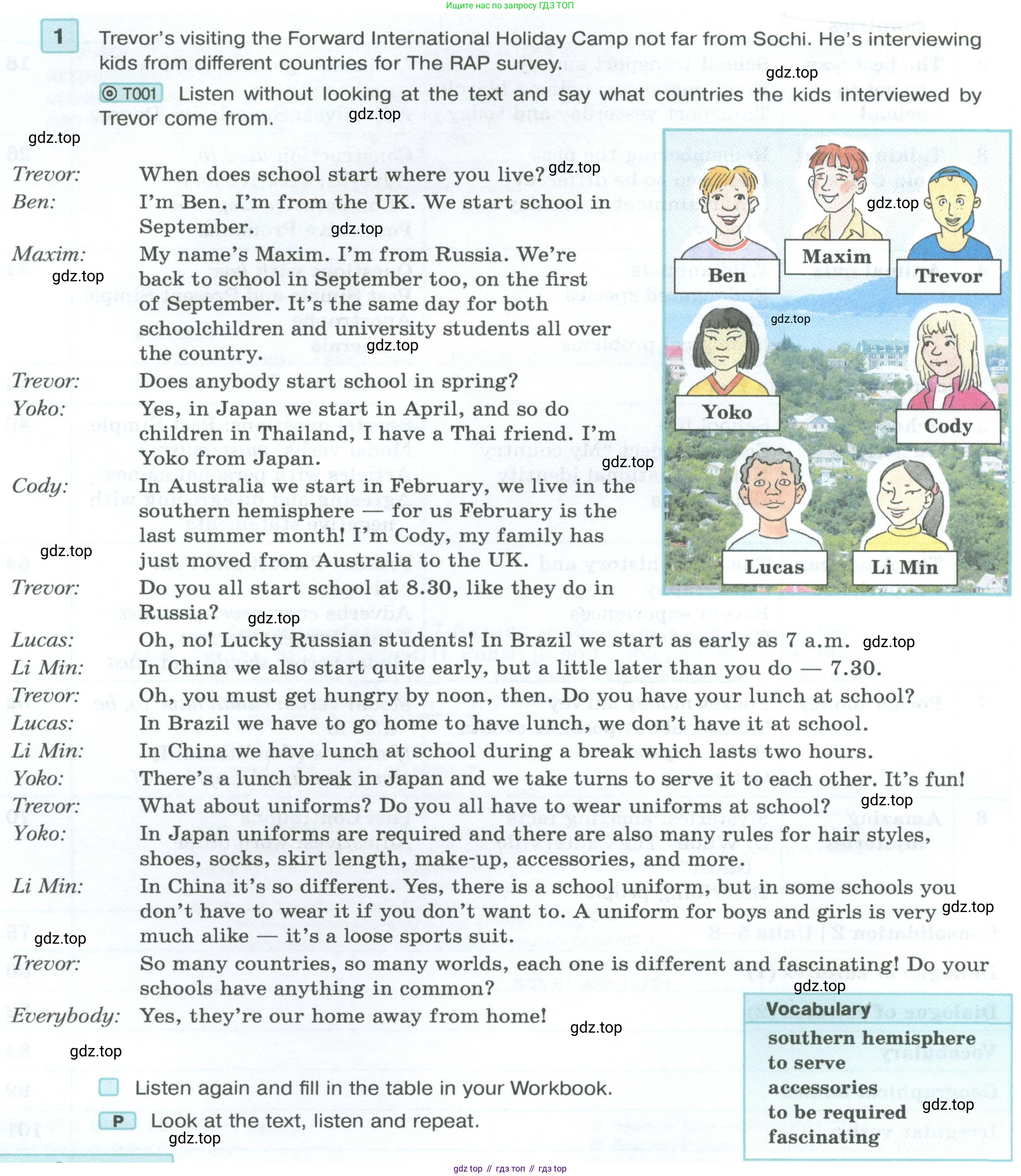 Английский язык (english), 7 класс Учебник (Student's book), авторы: Вербицкая Мария Валерьевна (Verbitskaya Maria), Гаярделли Мариса (Gaiardelli Marisa ), Редли Пауль (Radley Paul), Миндрул Ольга Сергеевна (Mindrul Olga), Савчук Лариса Олеговна (Savchuk Larisa), издательство Просвещение, Москва, 2019, белого цвета, Часть ( Part) 1, страница 4, номер 1, Условие
