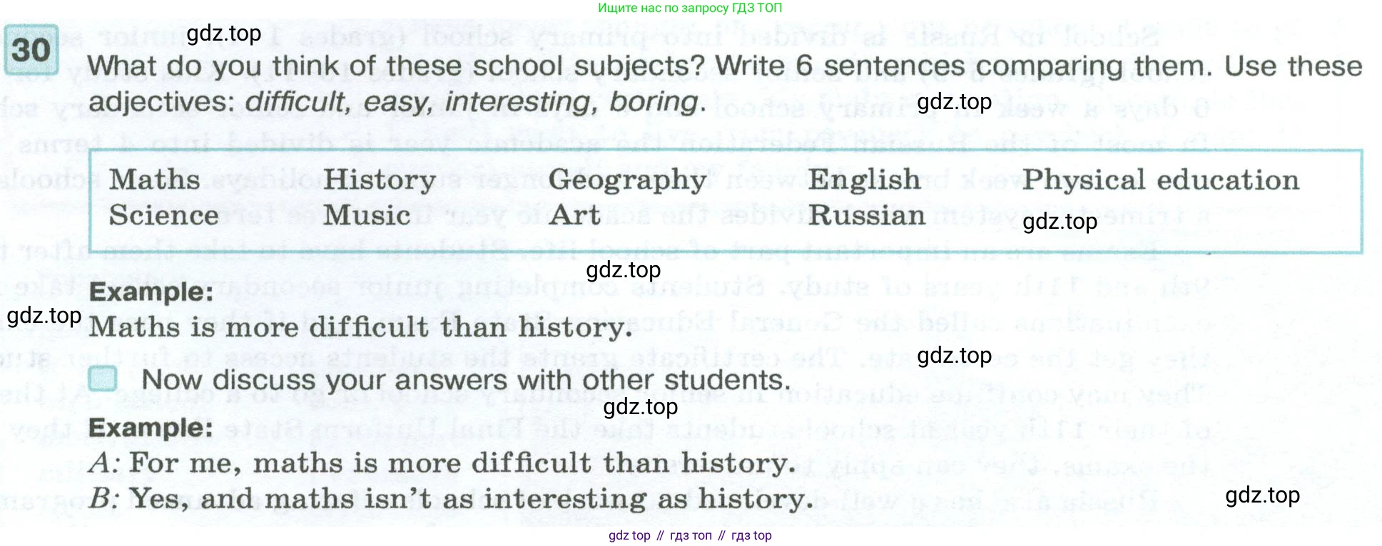 Английский язык (english), 7 класс Учебник (Student's book), авторы: Вербицкая Мария Валерьевна (Verbitskaya Maria), Гаярделли Мариса (Gaiardelli Marisa ), Редли Пауль (Radley Paul), Миндрул Ольга Сергеевна (Mindrul Olga), Савчук Лариса Олеговна (Savchuk Larisa), издательство Просвещение, Москва, 2019, белого цвета, Часть ( Part) 1, страница 14, номер 30, Условие