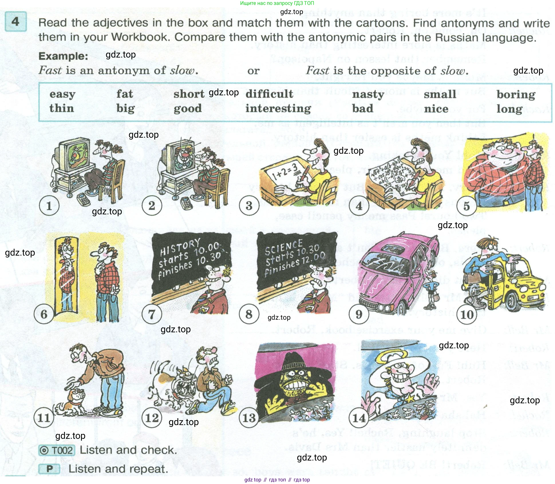 Английский язык (english), 7 класс Учебник (Student's book), авторы: Вербицкая Мария Валерьевна (Verbitskaya Maria), Гаярделли Мариса (Gaiardelli Marisa ), Редли Пауль (Radley Paul), Миндрул Ольга Сергеевна (Mindrul Olga), Савчук Лариса Олеговна (Savchuk Larisa), издательство Просвещение, Москва, 2019, белого цвета, Часть ( Part) 1, страница 5, номер 4, Условие