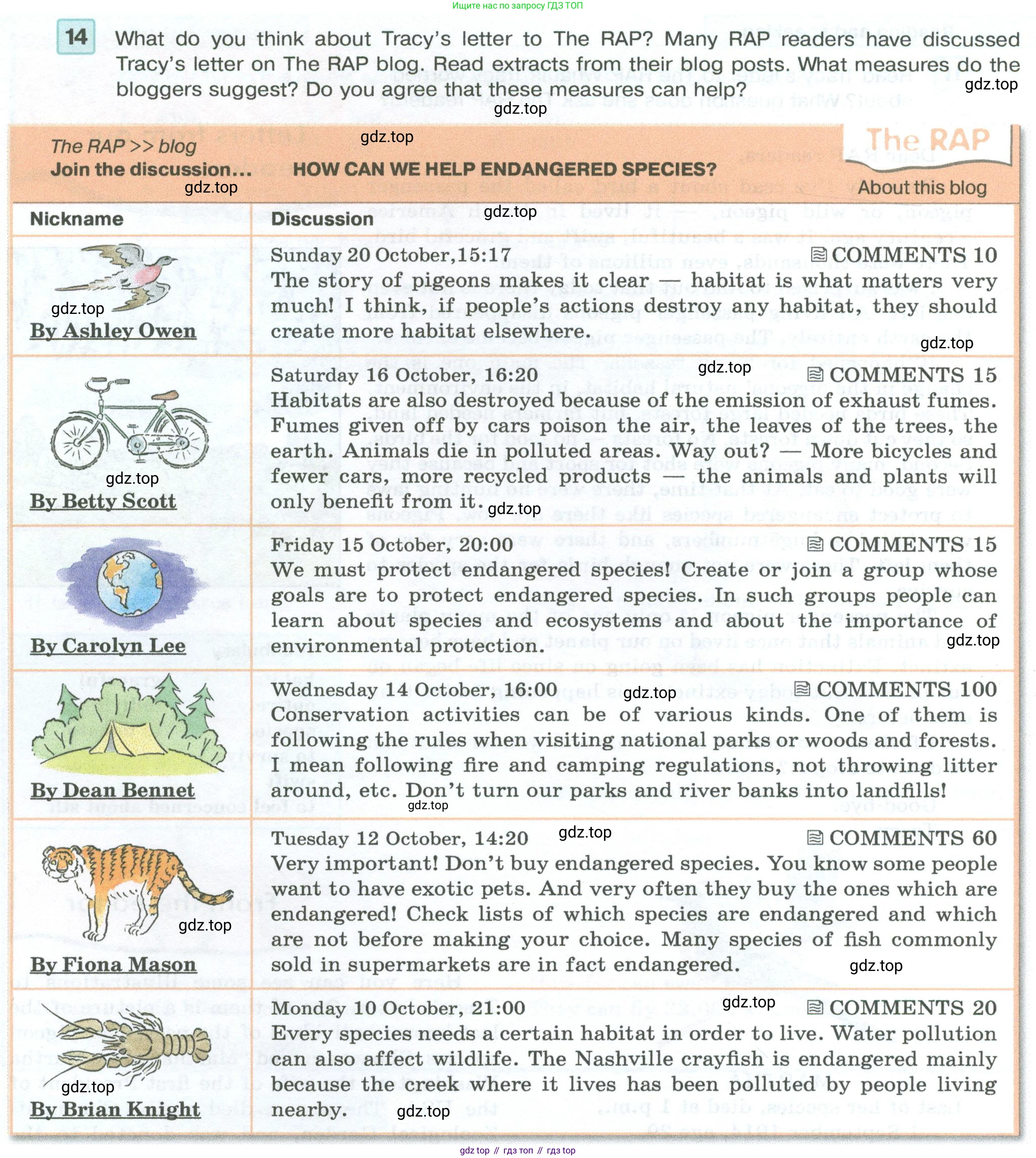 Английский язык (english), 7 класс Учебник (Student's book), авторы: Вербицкая Мария Валерьевна (Verbitskaya Maria), Гаярделли Мариса (Gaiardelli Marisa ), Редли Пауль (Radley Paul), Миндрул Ольга Сергеевна (Mindrul Olga), Савчук Лариса Олеговна (Savchuk Larisa), издательство Просвещение, Москва, 2019, белого цвета, Часть ( Part) 1, страница 38, номер 14, Условие