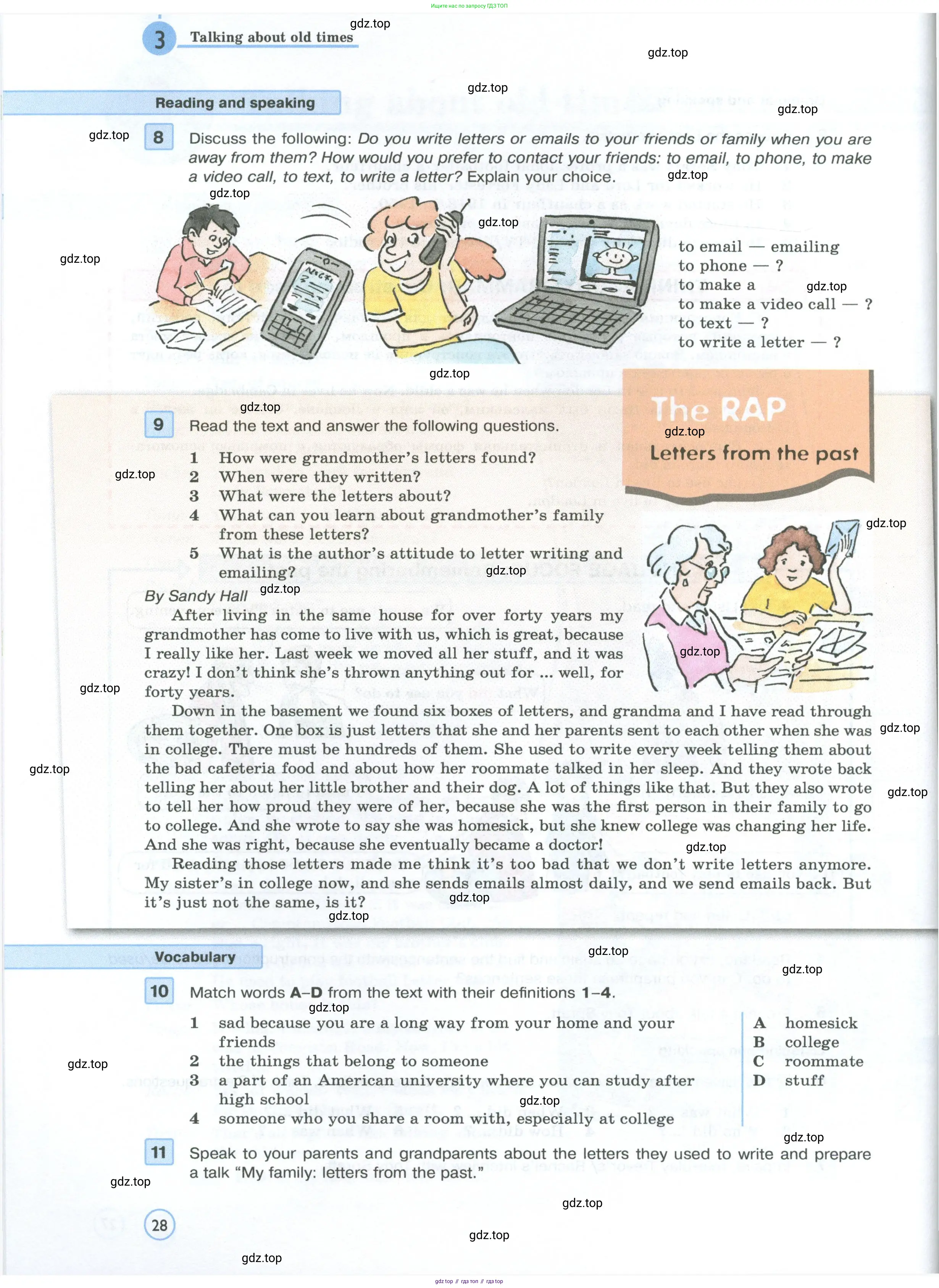 Английский язык (english), 7 класс Учебник (Student's book), авторы: Вербицкая Мария Валерьевна (Verbitskaya Maria), Гаярделли Мариса (Gaiardelli Marisa ), Редли Пауль (Radley Paul), Миндрул Ольга Сергеевна (Mindrul Olga), Савчук Лариса Олеговна (Savchuk Larisa), издательство Просвещение, Москва, 2019, белого цвета, Часть ( Part) 1, страница 28