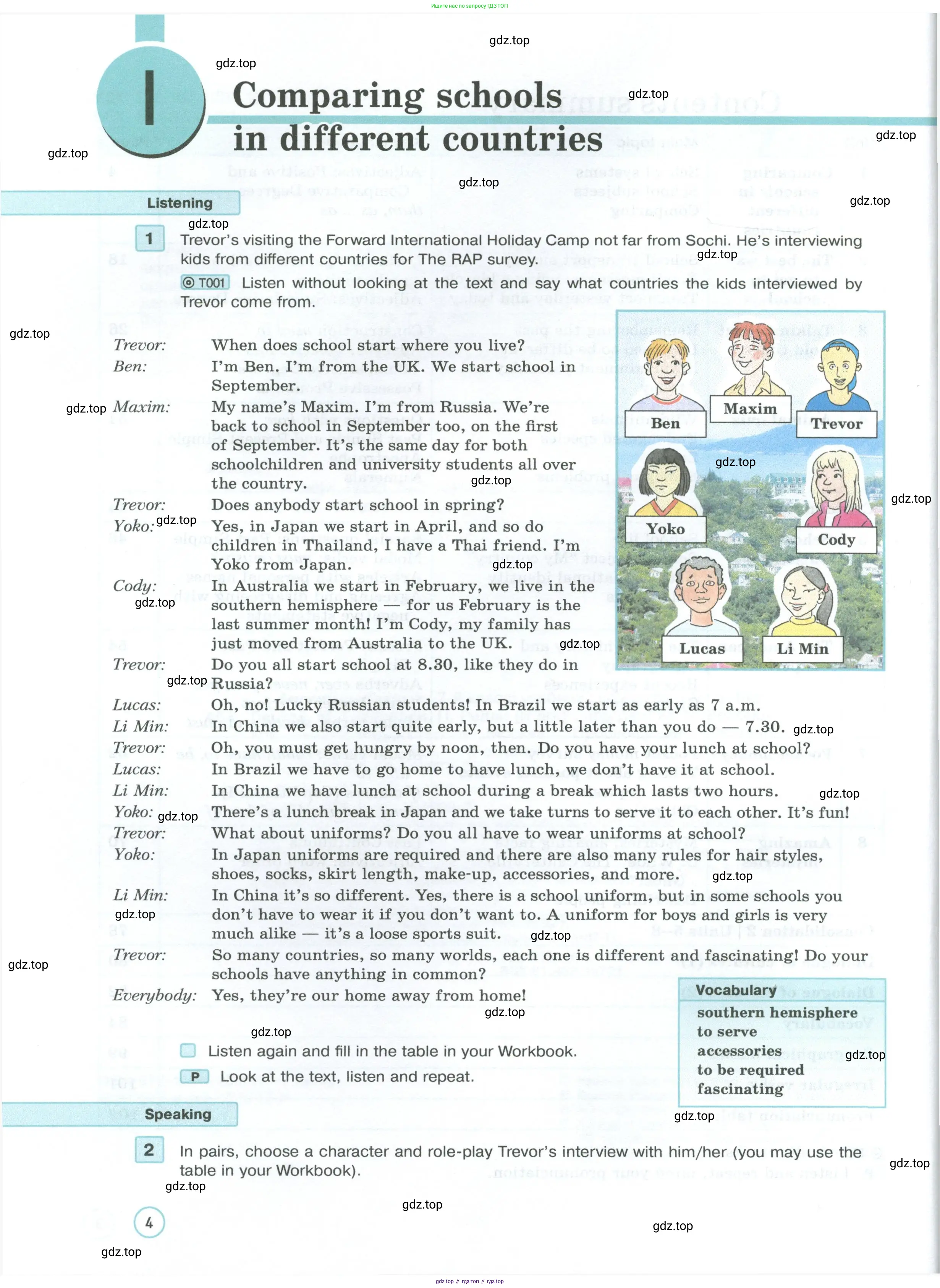 Английский язык (english), 7 класс Учебник (Student's book), авторы: Вербицкая Мария Валерьевна (Verbitskaya Maria), Гаярделли Мариса (Gaiardelli Marisa ), Редли Пауль (Radley Paul), Миндрул Ольга Сергеевна (Mindrul Olga), Савчук Лариса Олеговна (Savchuk Larisa), издательство Просвещение, Москва, 2019, белого цвета, Часть ( Part) 1, страница 4
