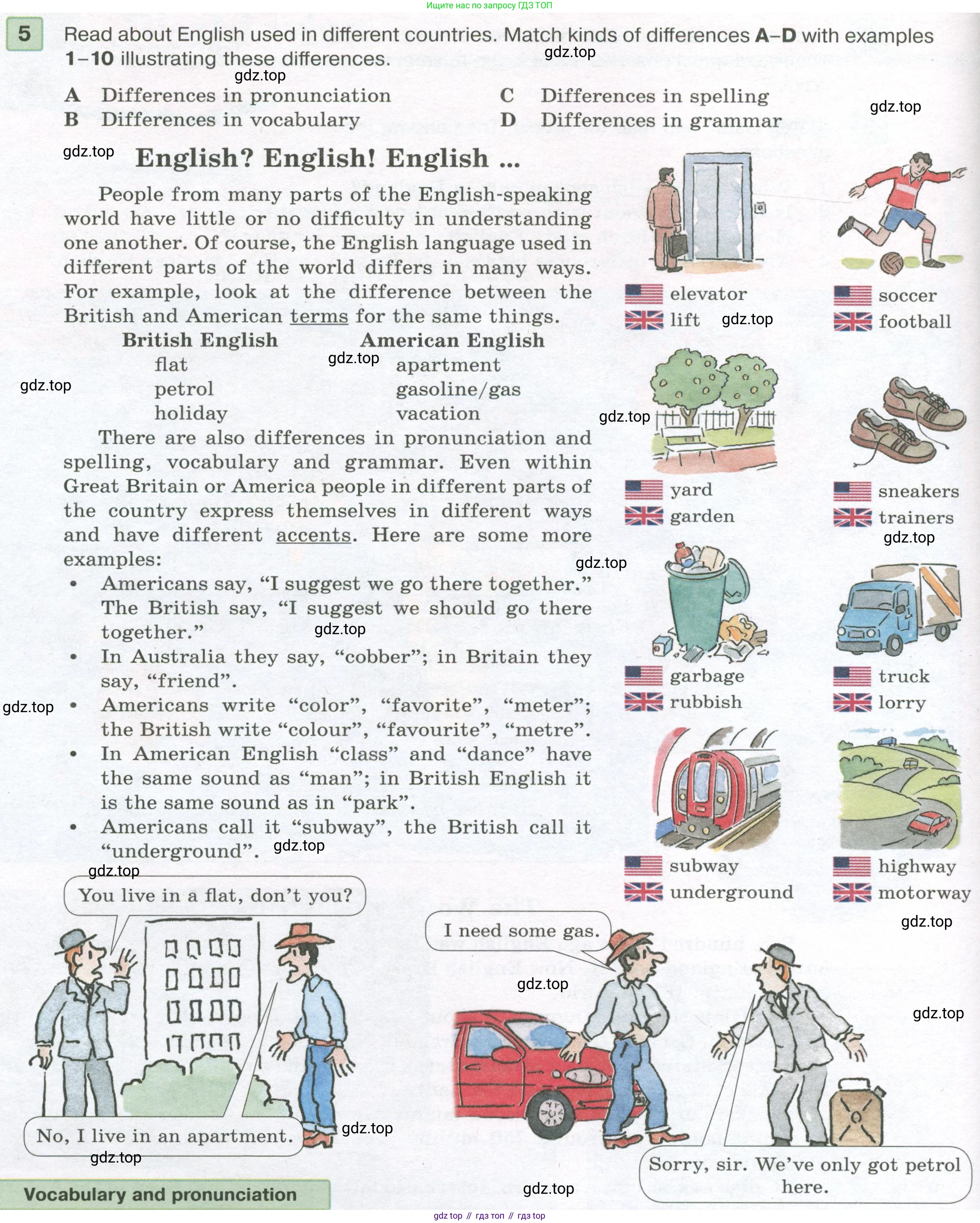Английский язык (english), 7 класс Учебник (Student's book), авторы: Вербицкая Мария Валерьевна (Verbitskaya Maria), Гаярделли Мариса (Gaiardelli Marisa ), Редли Пауль (Radley Paul), Миндрул Ольга Сергеевна (Mindrul Olga), Савчук Лариса Олеговна (Savchuk Larisa), издательство Просвещение, Москва, 2019, белого цвета, Часть ( Part) 2, страница 58, номер 5, Условие