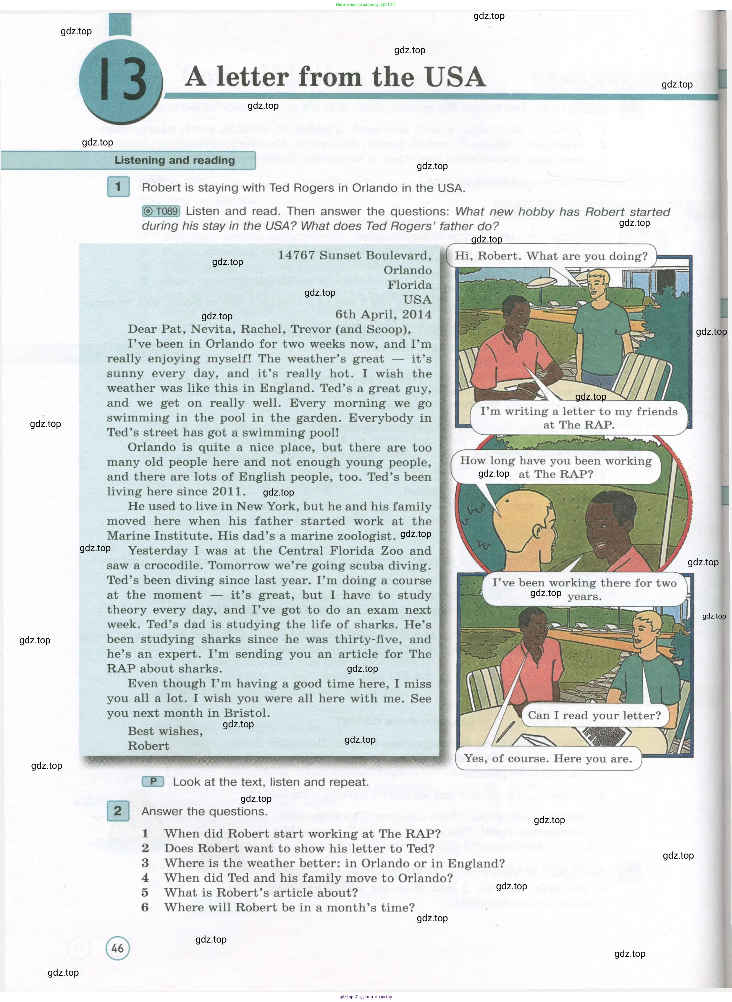 Английский язык (english), 7 класс Учебник (Student's book), авторы: Вербицкая Мария Валерьевна (Verbitskaya Maria), Гаярделли Мариса (Gaiardelli Marisa ), Редли Пауль (Radley Paul), Миндрул Ольга Сергеевна (Mindrul Olga), Савчук Лариса Олеговна (Savchuk Larisa), издательство Просвещение, Москва, 2019, белого цвета, Часть ( Part) 1, страница 46