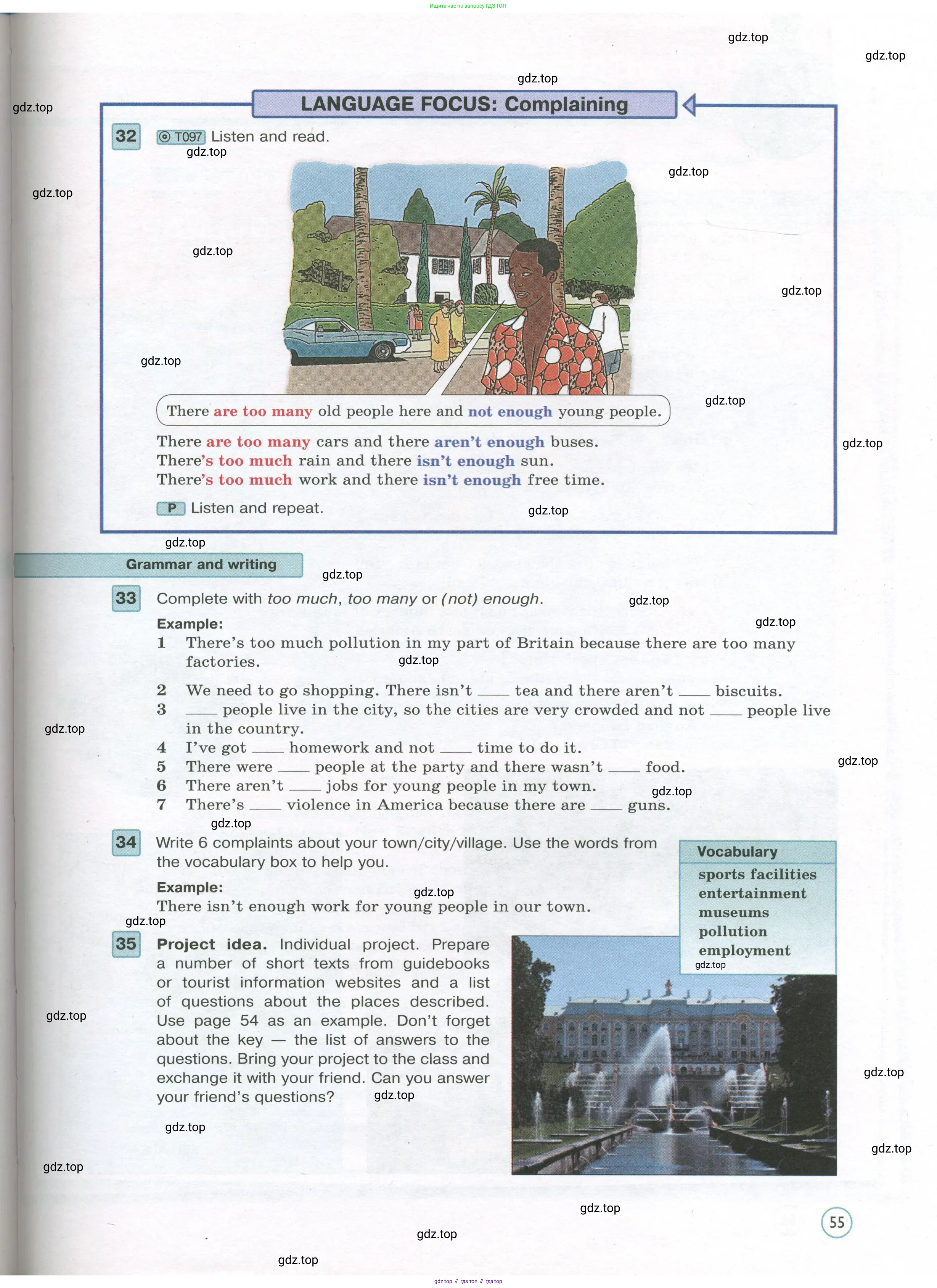 Английский язык (english), 7 класс Учебник (Student's book), авторы: Вербицкая Мария Валерьевна (Verbitskaya Maria), Гаярделли Мариса (Gaiardelli Marisa ), Редли Пауль (Radley Paul), Миндрул Ольга Сергеевна (Mindrul Olga), Савчук Лариса Олеговна (Savchuk Larisa), издательство Просвещение, Москва, 2019, белого цвета, Часть ( Part) 1, страница 55