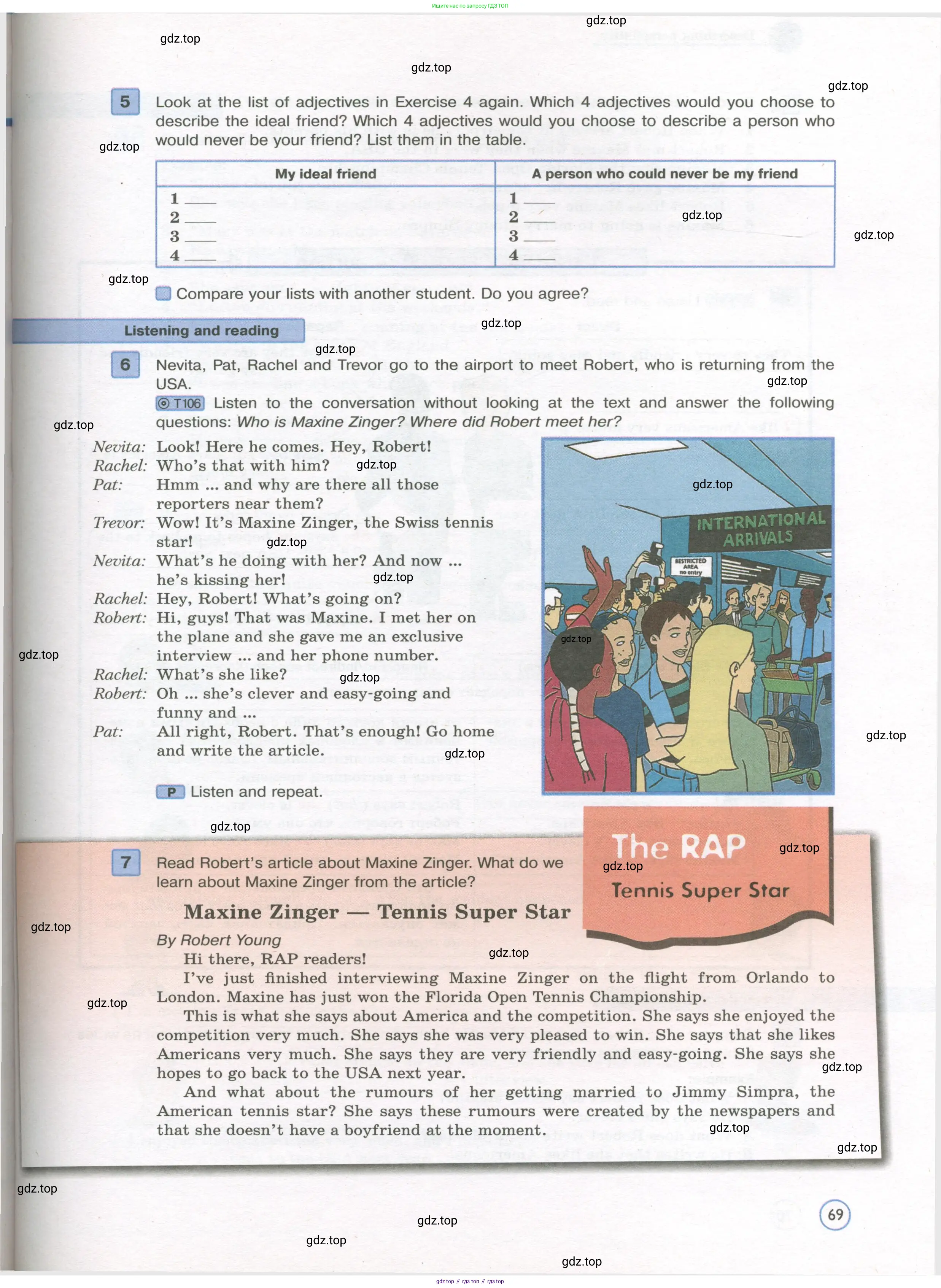 Английский язык (english), 7 класс Учебник (Student's book), авторы: Вербицкая Мария Валерьевна (Verbitskaya Maria), Гаярделли Мариса (Gaiardelli Marisa ), Редли Пауль (Radley Paul), Миндрул Ольга Сергеевна (Mindrul Olga), Савчук Лариса Олеговна (Savchuk Larisa), издательство Просвещение, Москва, 2019, белого цвета, Часть ( Part) 1, страница 69