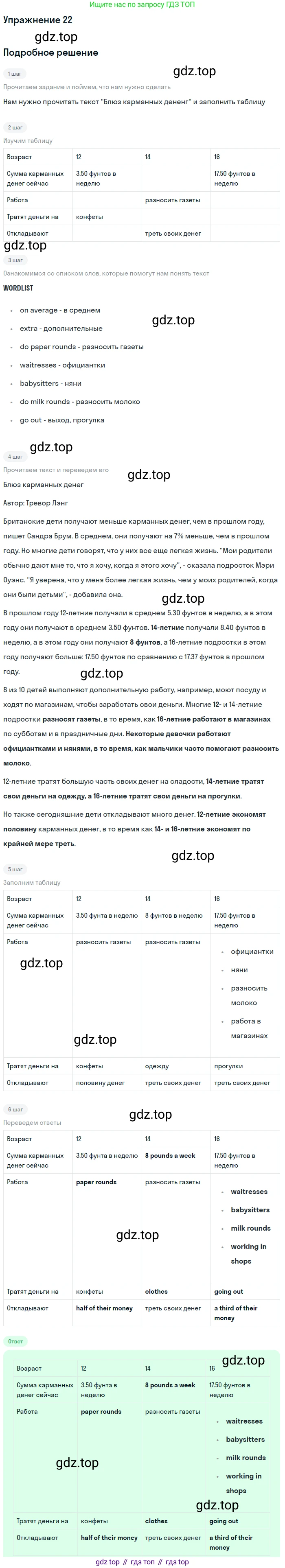 Английский язык (english), 7 класс Учебник (Student's book), авторы: Вербицкая Мария Валерьевна (Verbitskaya Maria), Гаярделли Мариса (Gaiardelli Marisa ), Редли Пауль (Radley Paul), Миндрул Ольга Сергеевна (Mindrul Olga), Савчук Лариса Олеговна (Savchuk Larisa), издательство Просвещение, Москва, 2019, белого цвета, Часть ( Part) 1, страница 68, номер 22, Решение