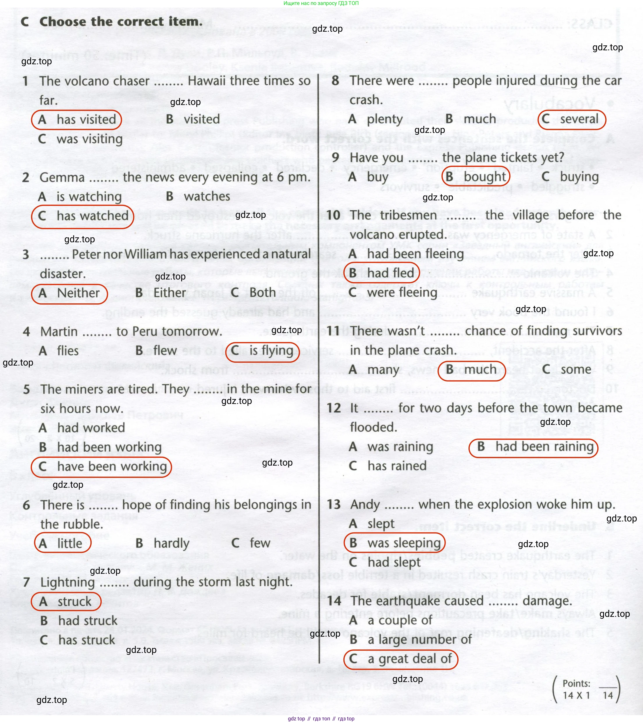 Английский язык (english), 8 класс контрольные задания (test booklet), авторы: Баранова Ксения Михайловна (Baranova Ksenia), Дули Дженни (Dooley Jenny), Мильруд Радислав Петрович (Millrood Radislav), Эванс Вирджиния (Evans Virginia), издательство Просвещение, Москва, 2024, серого цвета, страница 4, номер C, Решение 2