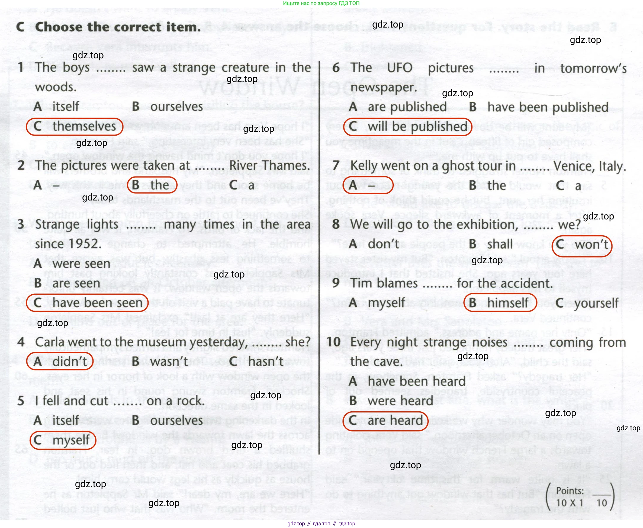 Английский язык (english), 8 класс контрольные задания (test booklet), авторы: Баранова Ксения Михайловна (Baranova Ksenia), Дули Дженни (Dooley Jenny), Мильруд Радислав Петрович (Millrood Radislav), Эванс Вирджиния (Evans Virginia), издательство Просвещение, Москва, 2024, серого цвета, страница 19, номер C, Решение 2